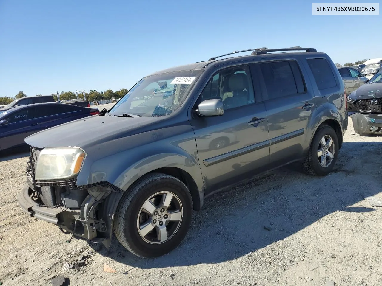 2009 Honda Pilot Exl VIN: 5FNYF486X9B020675 Lot: 74131464