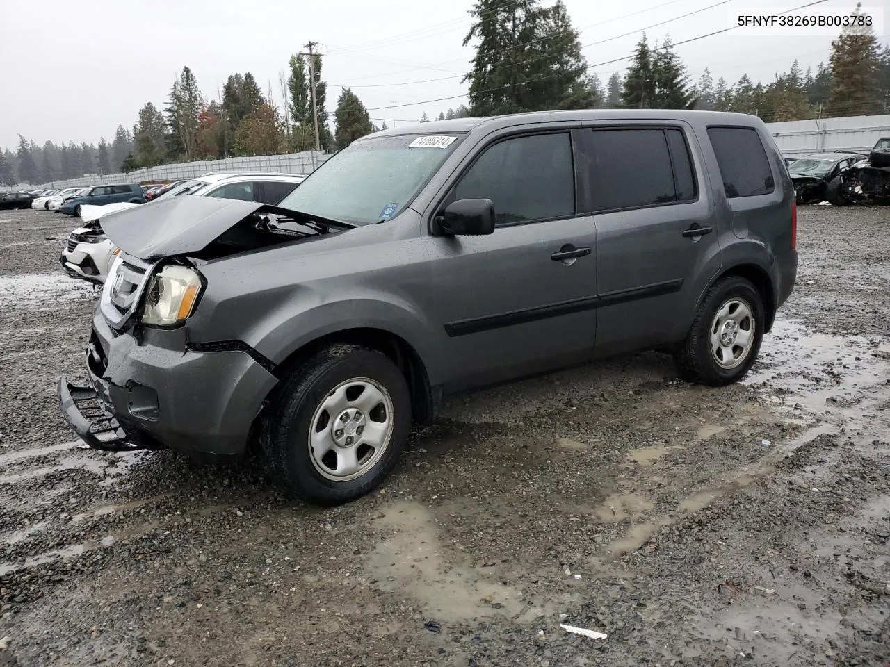 2009 Honda Pilot Lx VIN: 5FNYF38269B003783 Lot: 74705314