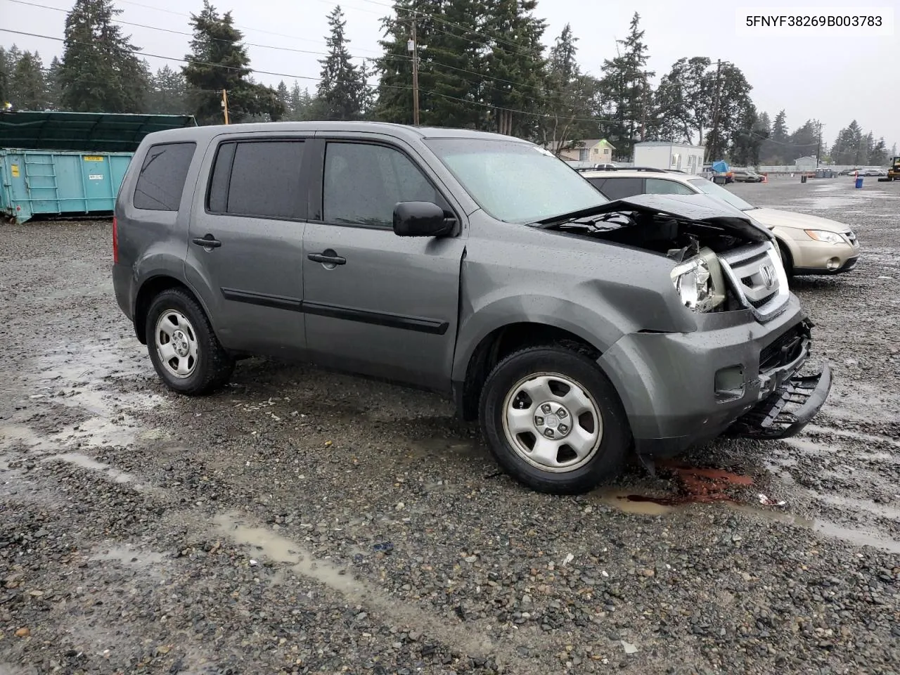 2009 Honda Pilot Lx VIN: 5FNYF38269B003783 Lot: 74705314