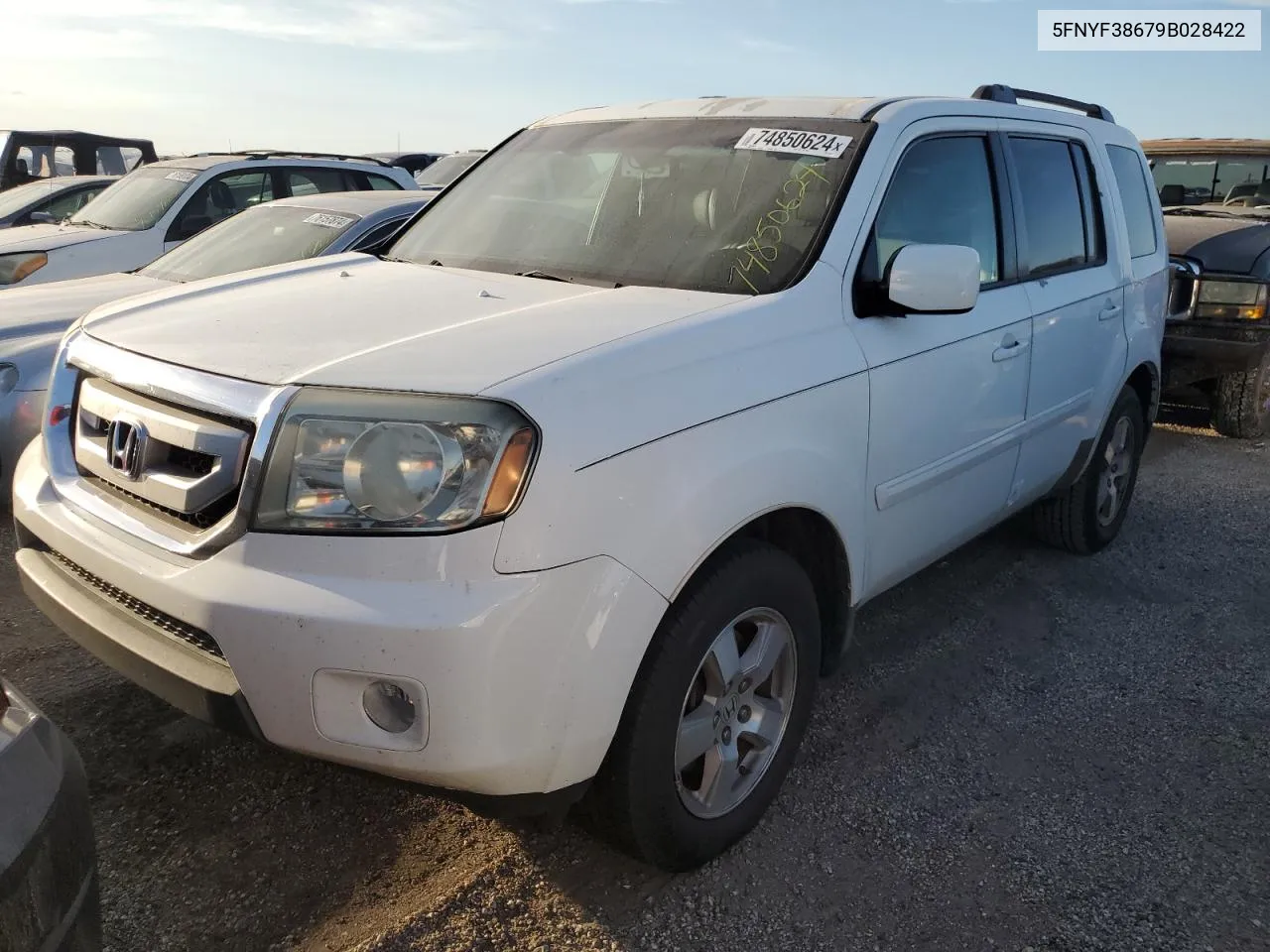 2009 Honda Pilot Exl VIN: 5FNYF38679B028422 Lot: 74850624