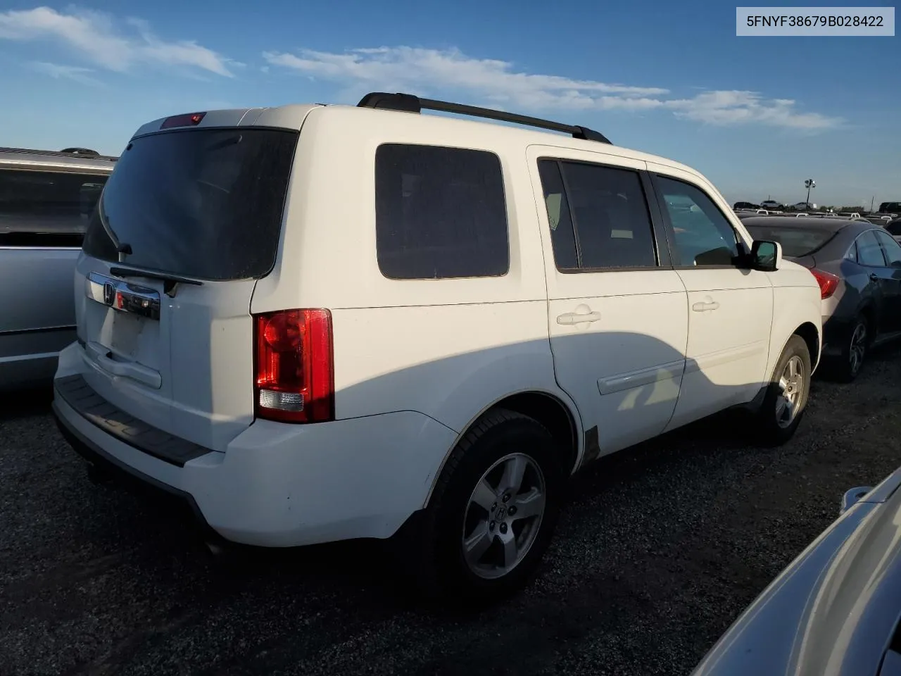 2009 Honda Pilot Exl VIN: 5FNYF38679B028422 Lot: 74850624