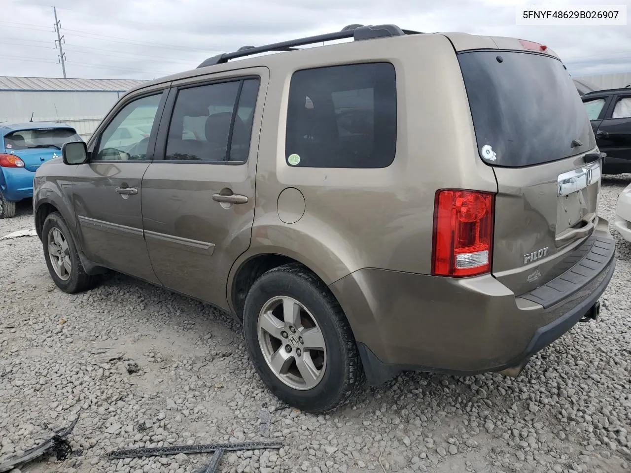 2009 Honda Pilot Exl VIN: 5FNYF48629B026907 Lot: 75244654