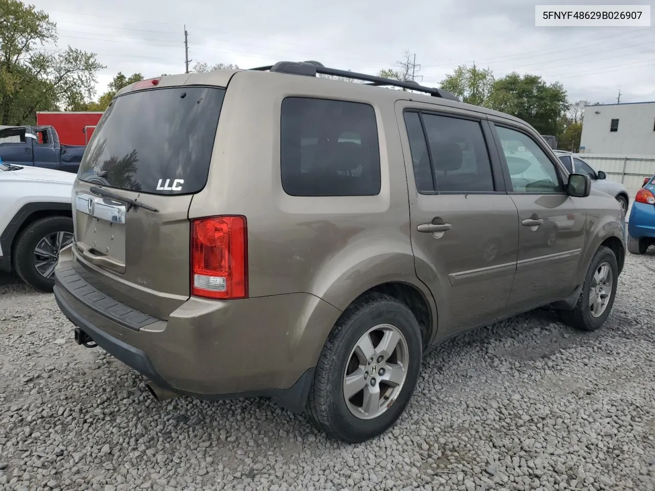 2009 Honda Pilot Exl VIN: 5FNYF48629B026907 Lot: 75244654