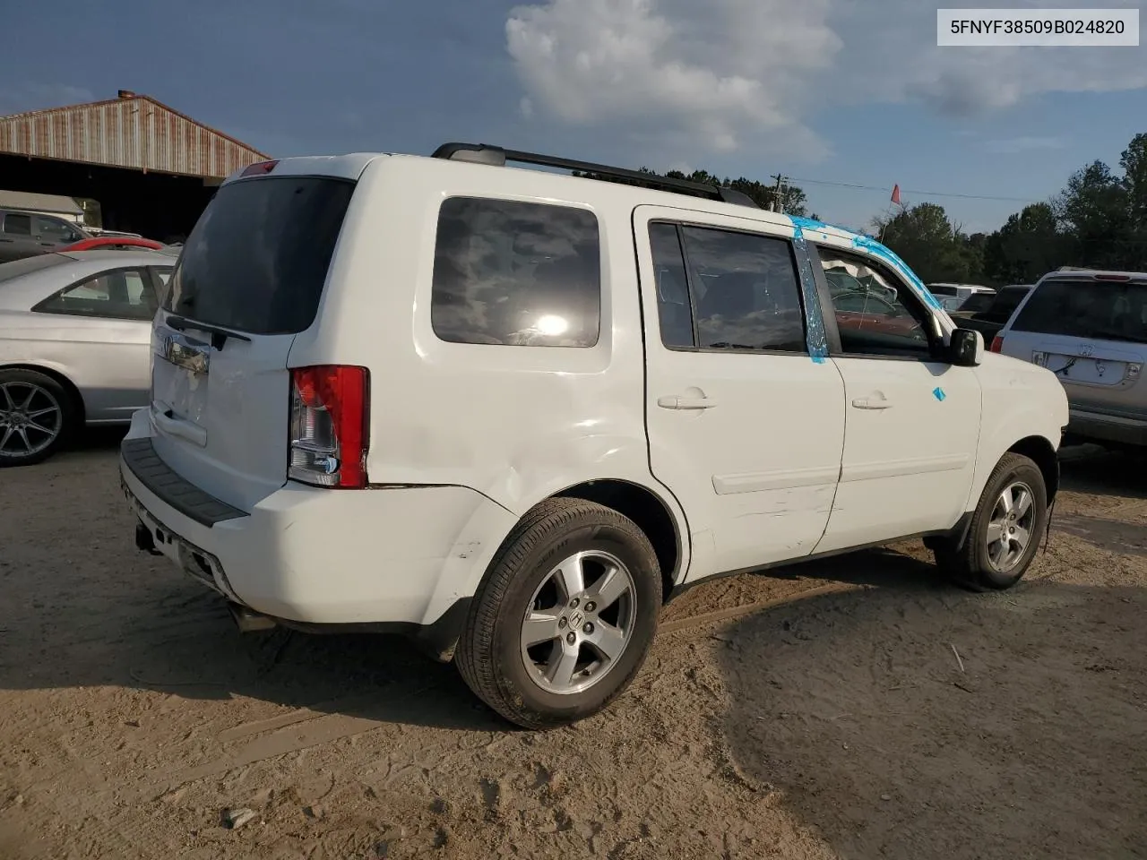 2009 Honda Pilot Exl VIN: 5FNYF38509B024820 Lot: 75311204