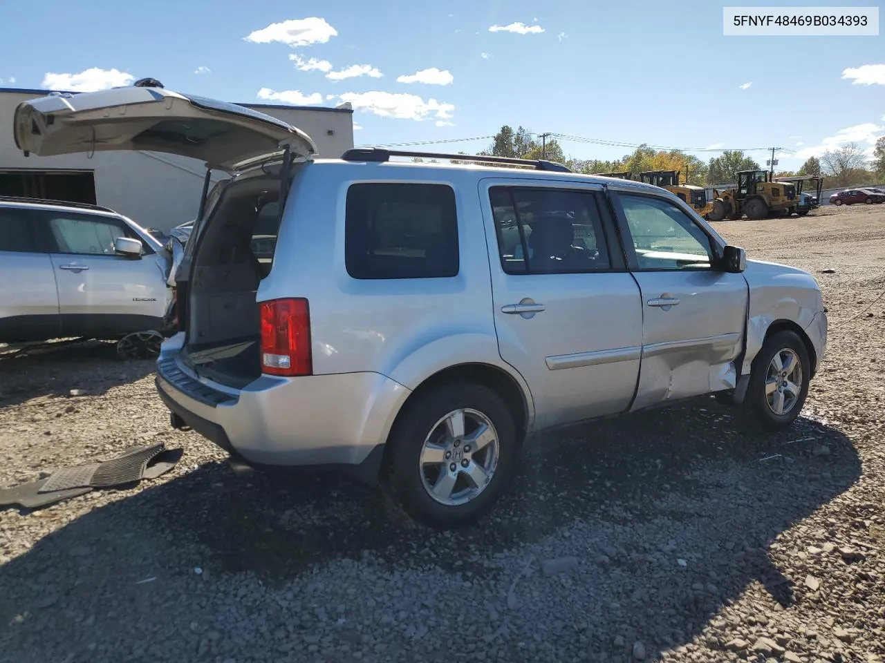 2009 Honda Pilot Ex VIN: 5FNYF48469B034393 Lot: 75320394