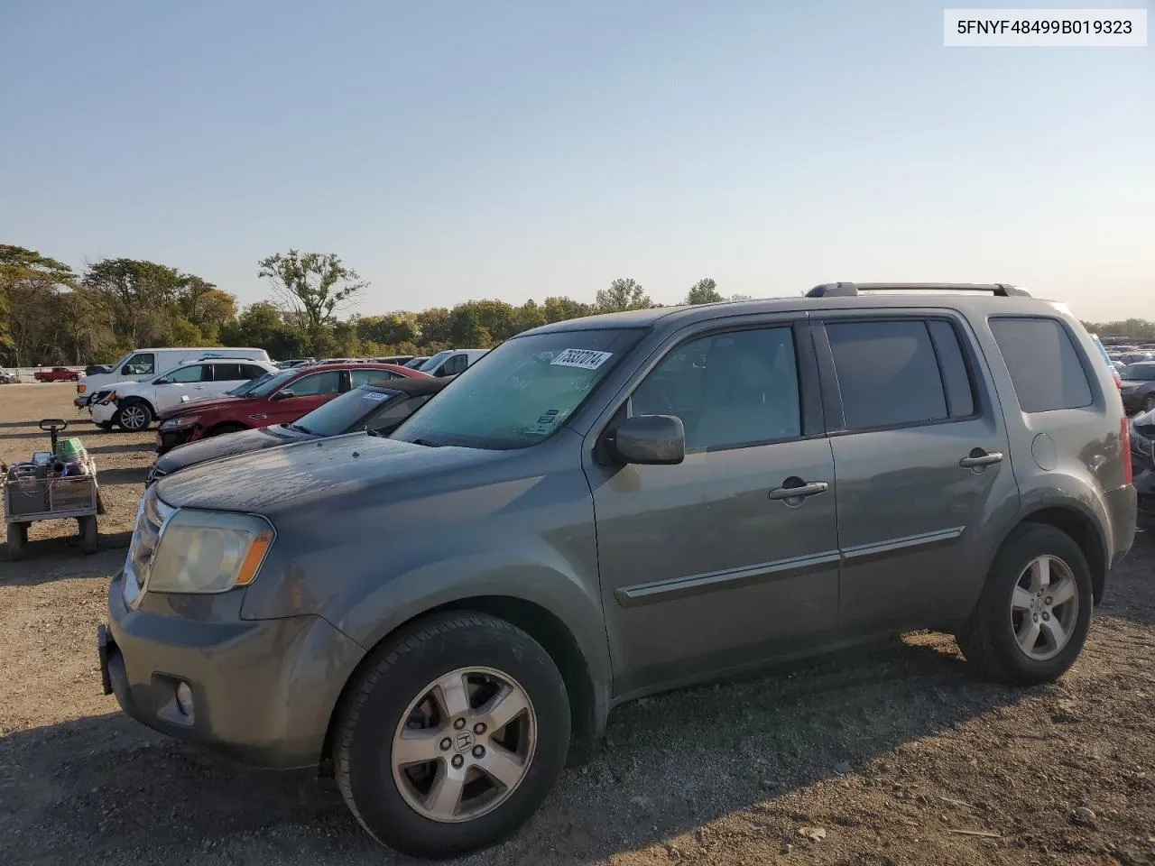 2009 Honda Pilot Ex VIN: 5FNYF48499B019323 Lot: 75337014