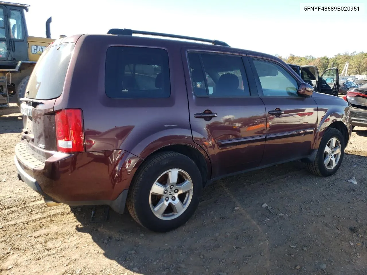 2009 Honda Pilot Exl VIN: 5FNYF48689B020951 Lot: 75339414