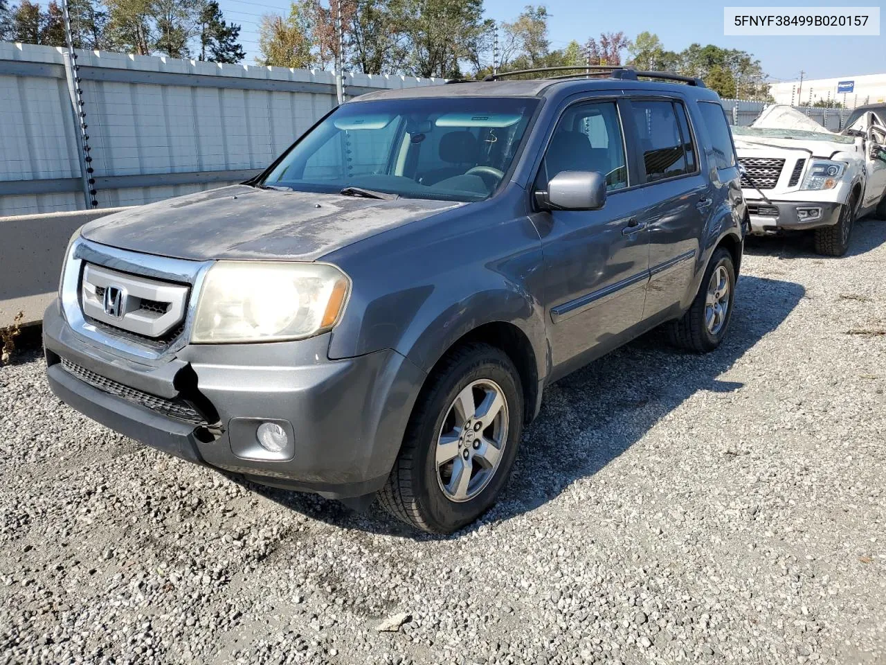 2009 Honda Pilot Ex VIN: 5FNYF38499B020157 Lot: 75672574