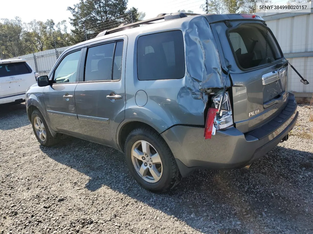 2009 Honda Pilot Ex VIN: 5FNYF38499B020157 Lot: 75672574