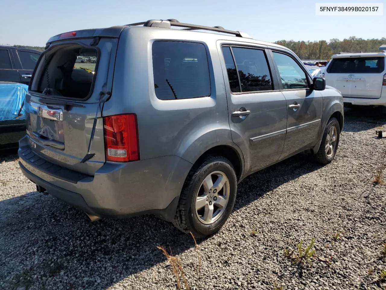 2009 Honda Pilot Ex VIN: 5FNYF38499B020157 Lot: 75672574