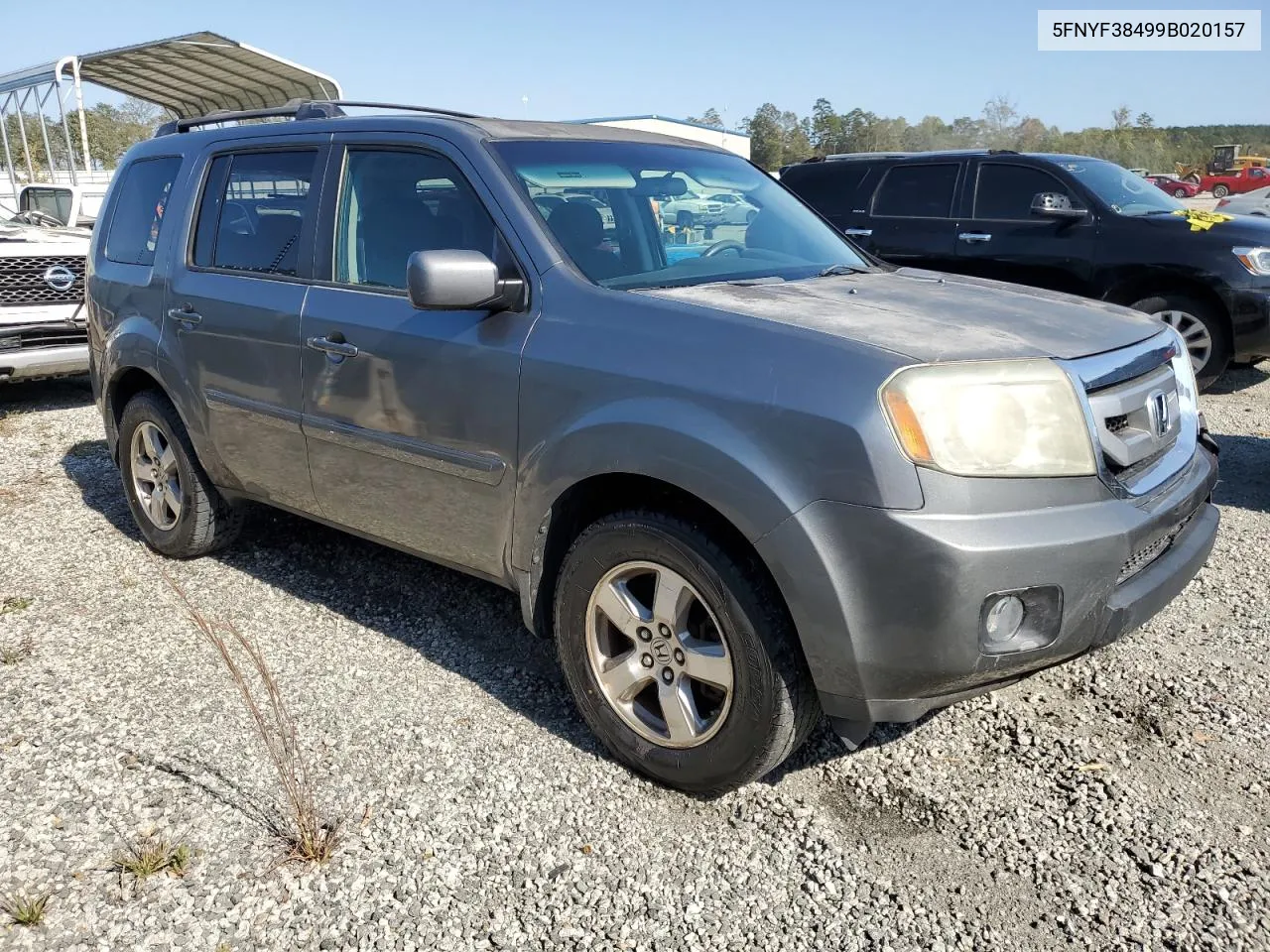 2009 Honda Pilot Ex VIN: 5FNYF38499B020157 Lot: 75672574