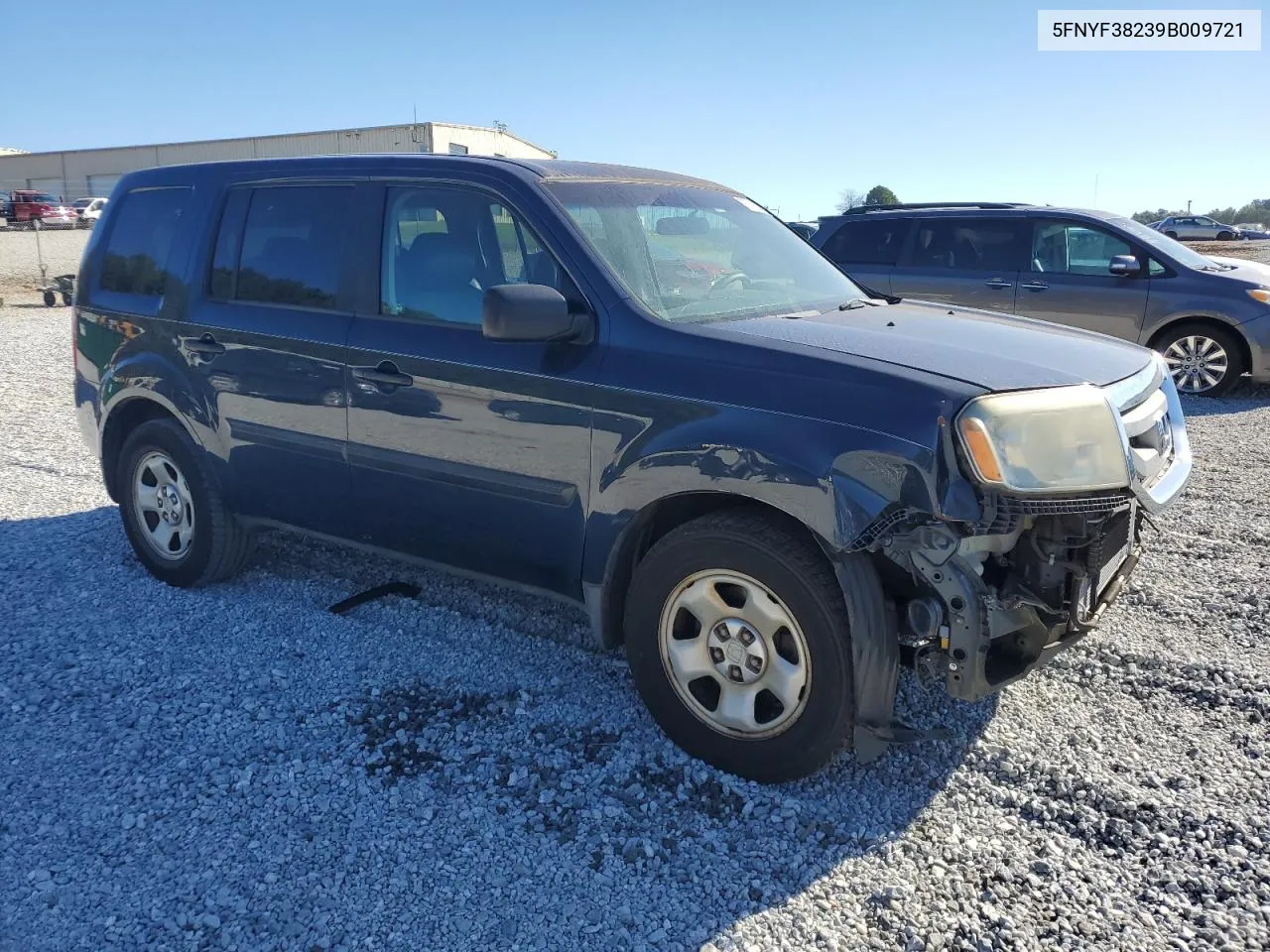 2009 Honda Pilot Lx VIN: 5FNYF38239B009721 Lot: 75718604