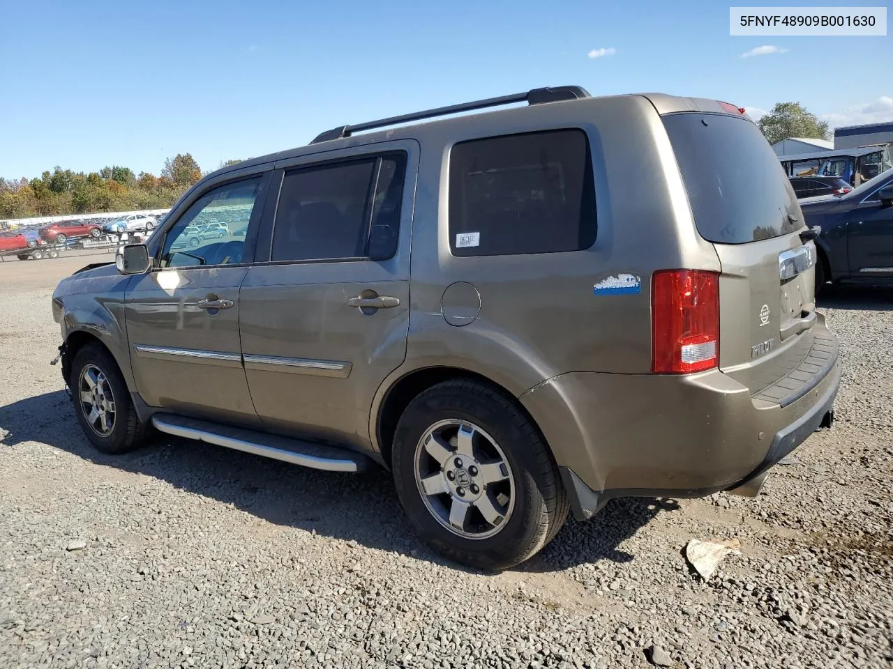 2009 Honda Pilot Touring VIN: 5FNYF48909B001630 Lot: 75864034