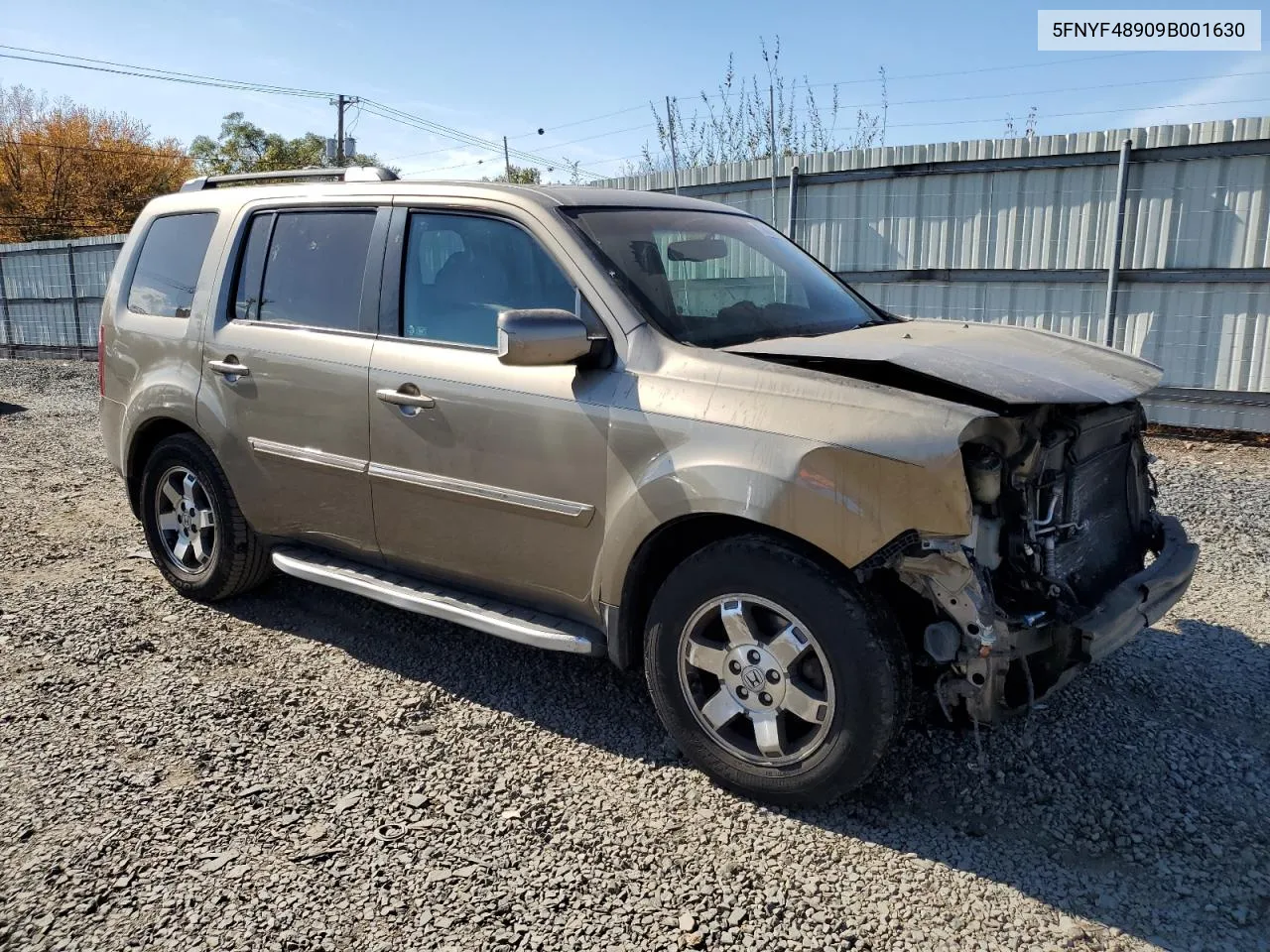 2009 Honda Pilot Touring VIN: 5FNYF48909B001630 Lot: 75864034