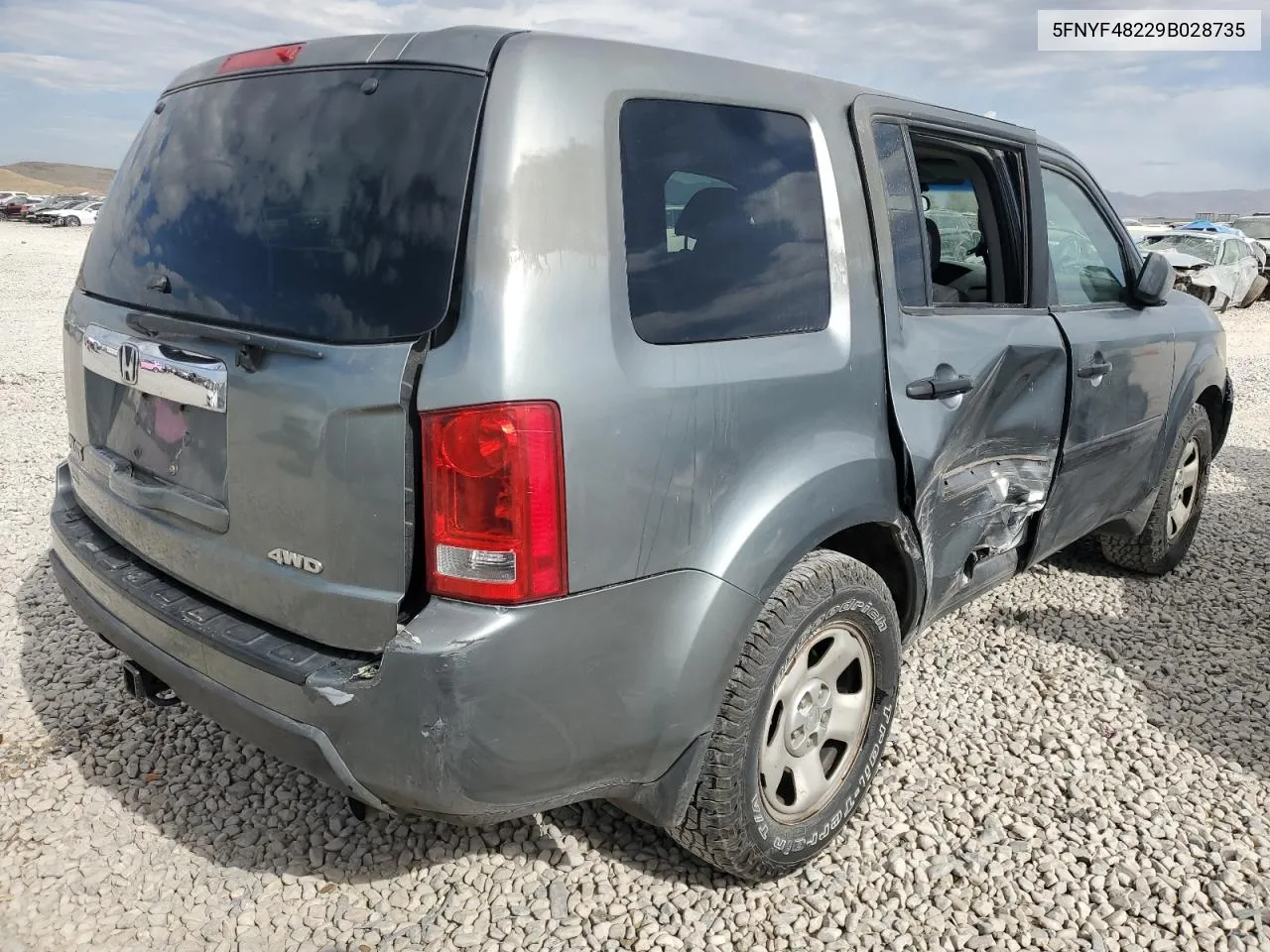 2009 Honda Pilot Lx VIN: 5FNYF48229B028735 Lot: 75942944