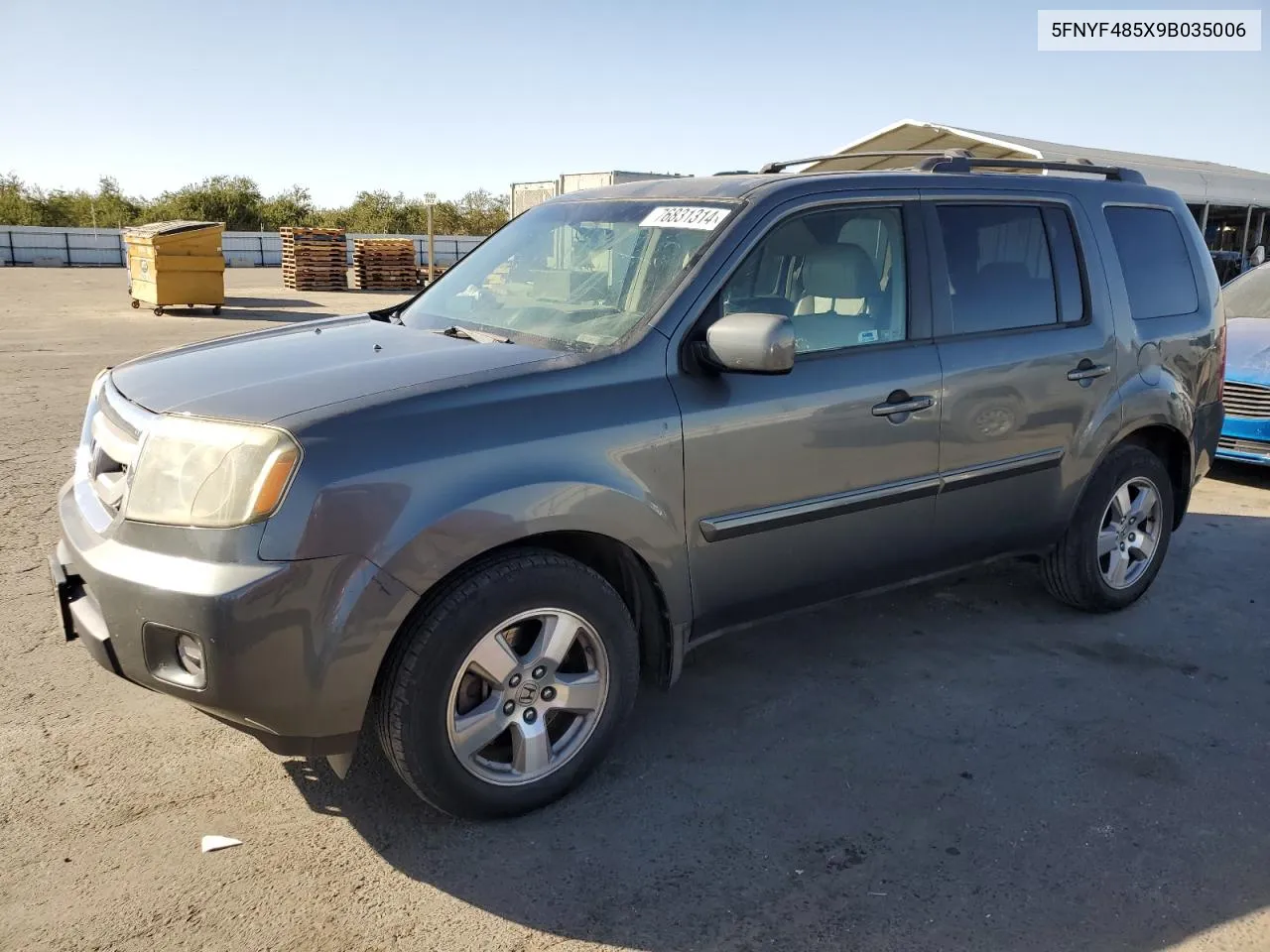 2009 Honda Pilot Exl VIN: 5FNYF485X9B035006 Lot: 76831314