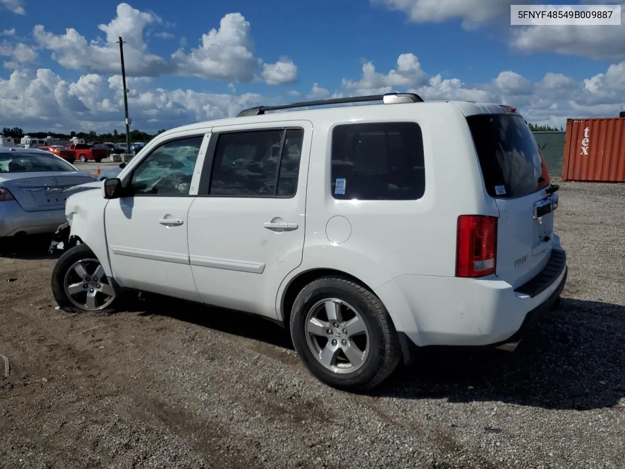 2009 Honda Pilot Exl VIN: 5FNYF48549B009887 Lot: 76939974