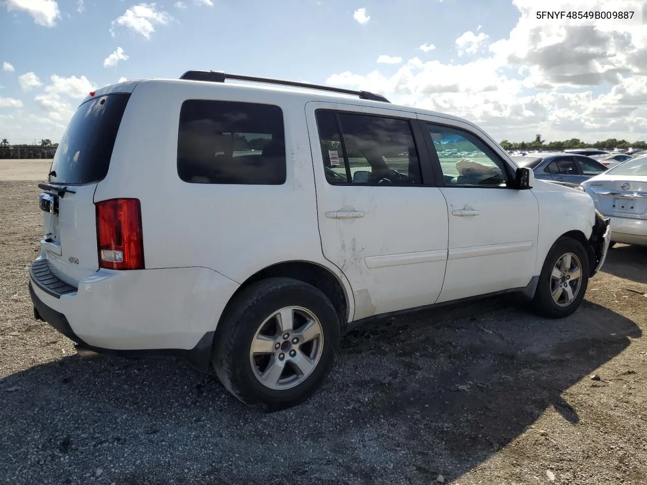 2009 Honda Pilot Exl VIN: 5FNYF48549B009887 Lot: 76939974