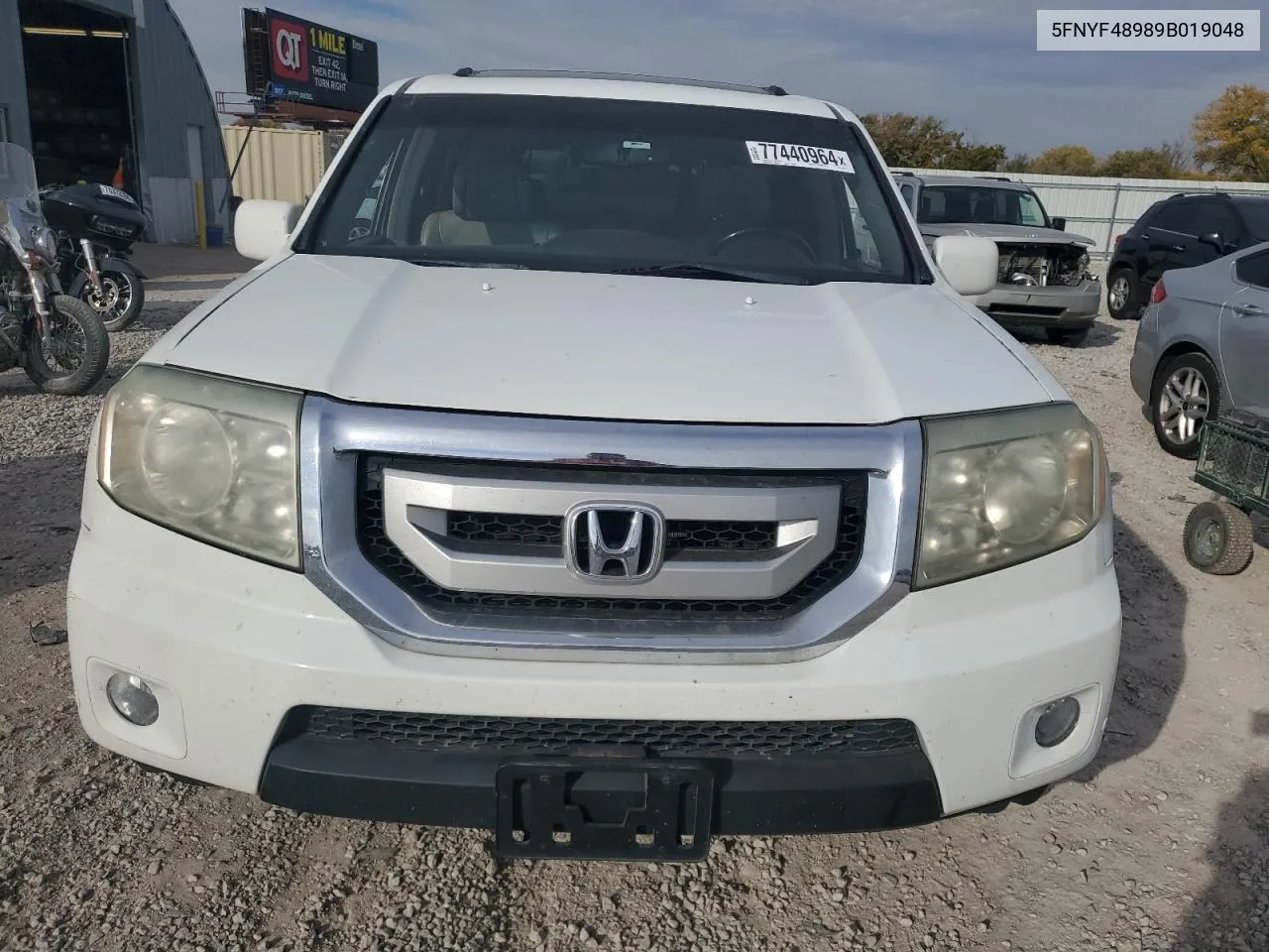 2009 Honda Pilot Touring VIN: 5FNYF48989B019048 Lot: 77440964