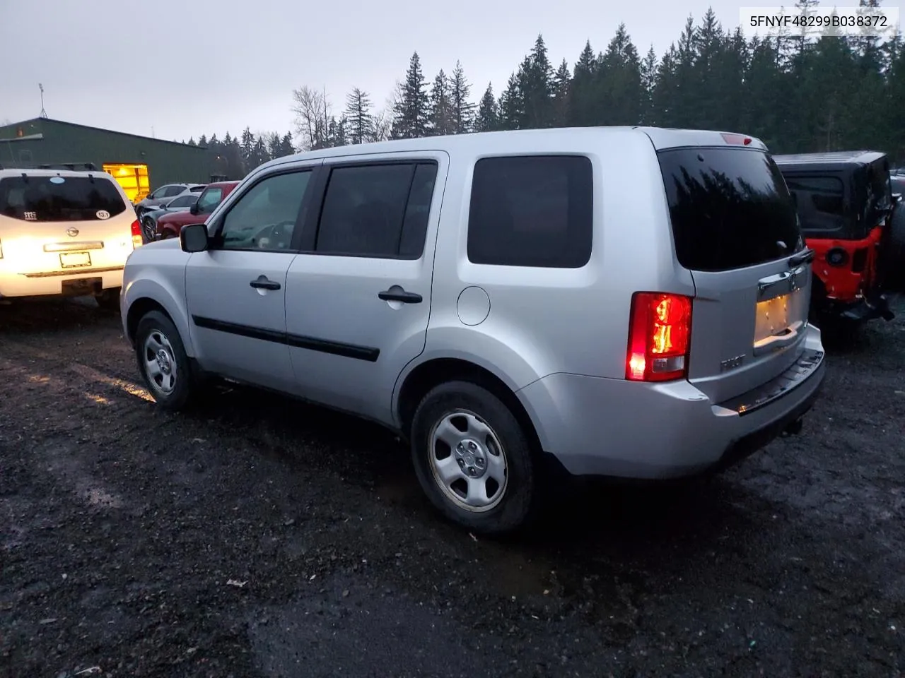 2009 Honda Pilot Lx VIN: 5FNYF48299B038372 Lot: 80392454