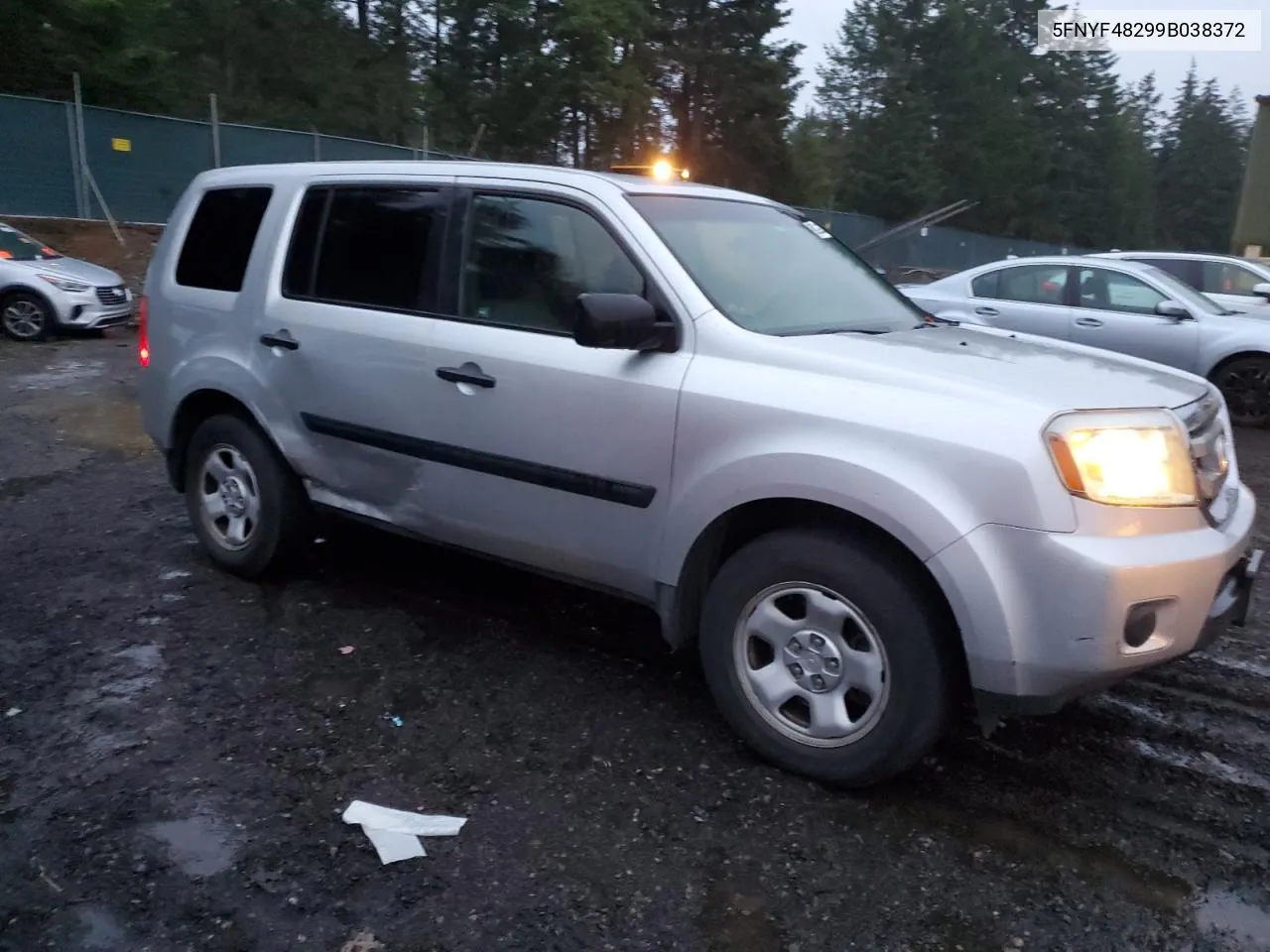 2009 Honda Pilot Lx VIN: 5FNYF48299B038372 Lot: 80392454