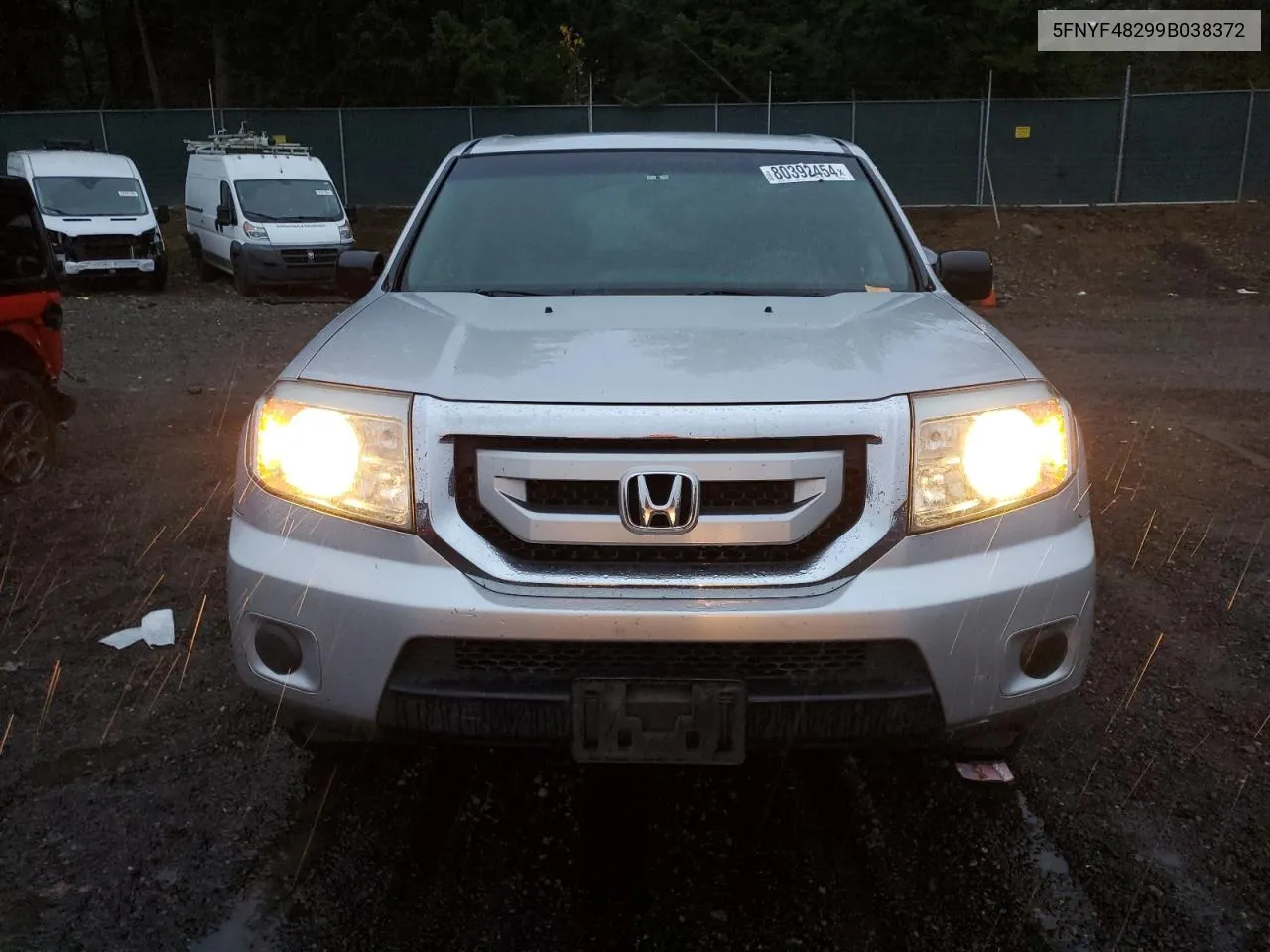 2009 Honda Pilot Lx VIN: 5FNYF48299B038372 Lot: 80392454