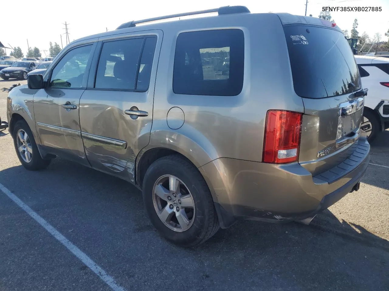 2009 Honda Pilot Exl VIN: 5FNYF385X9B027885 Lot: 81006364