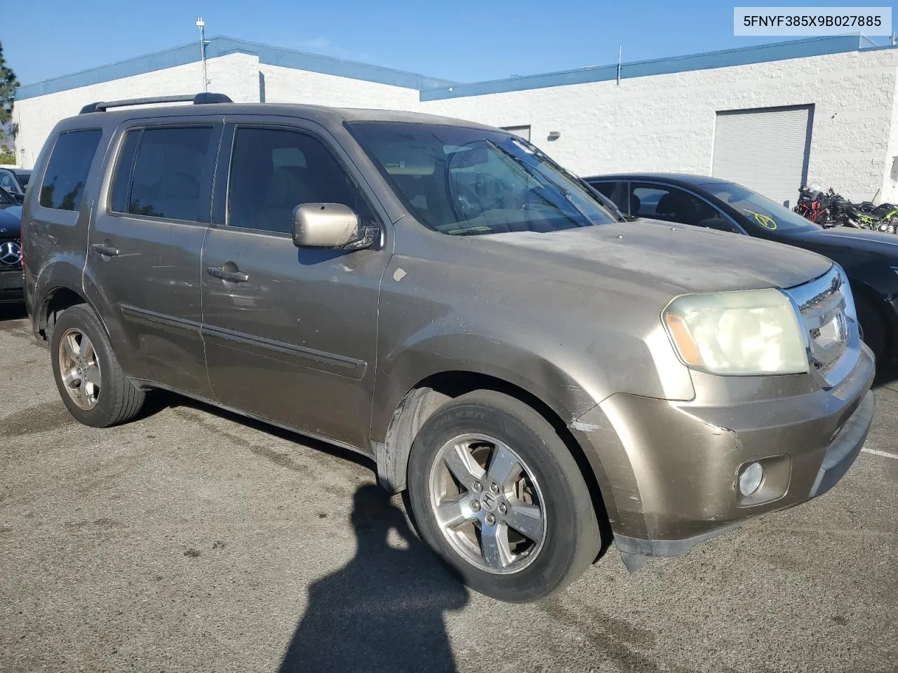 2009 Honda Pilot Exl VIN: 5FNYF385X9B027885 Lot: 81006364