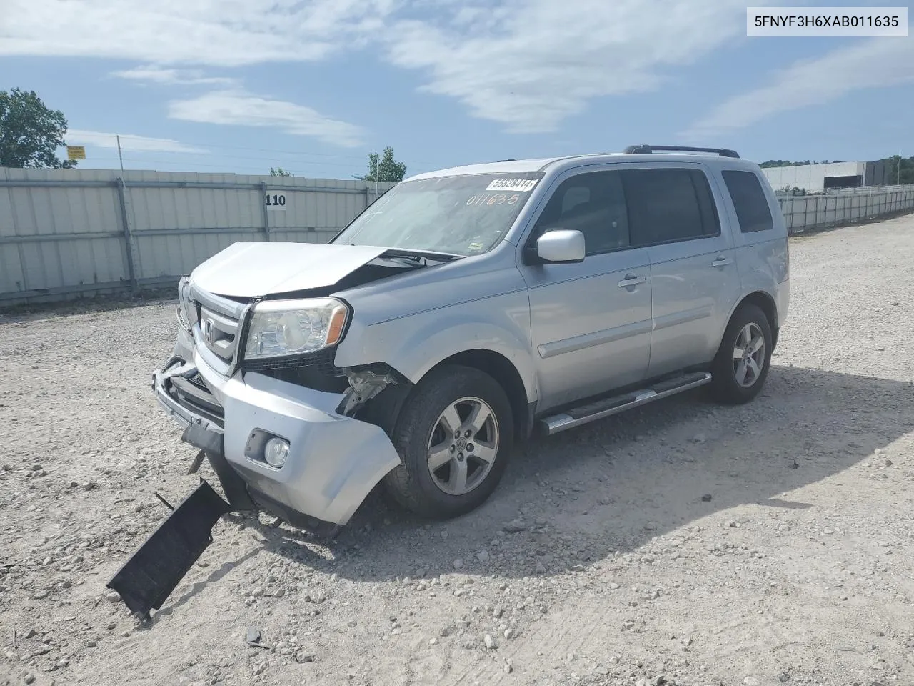 2010 Honda Pilot Exl VIN: 5FNYF3H6XAB011635 Lot: 55828414