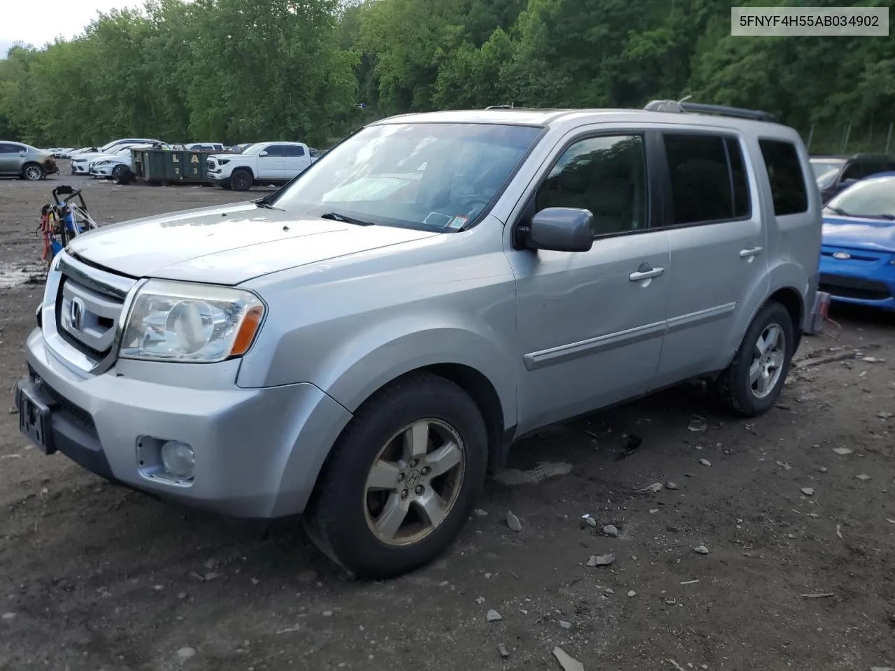 2010 Honda Pilot Exl VIN: 5FNYF4H55AB034902 Lot: 56102194