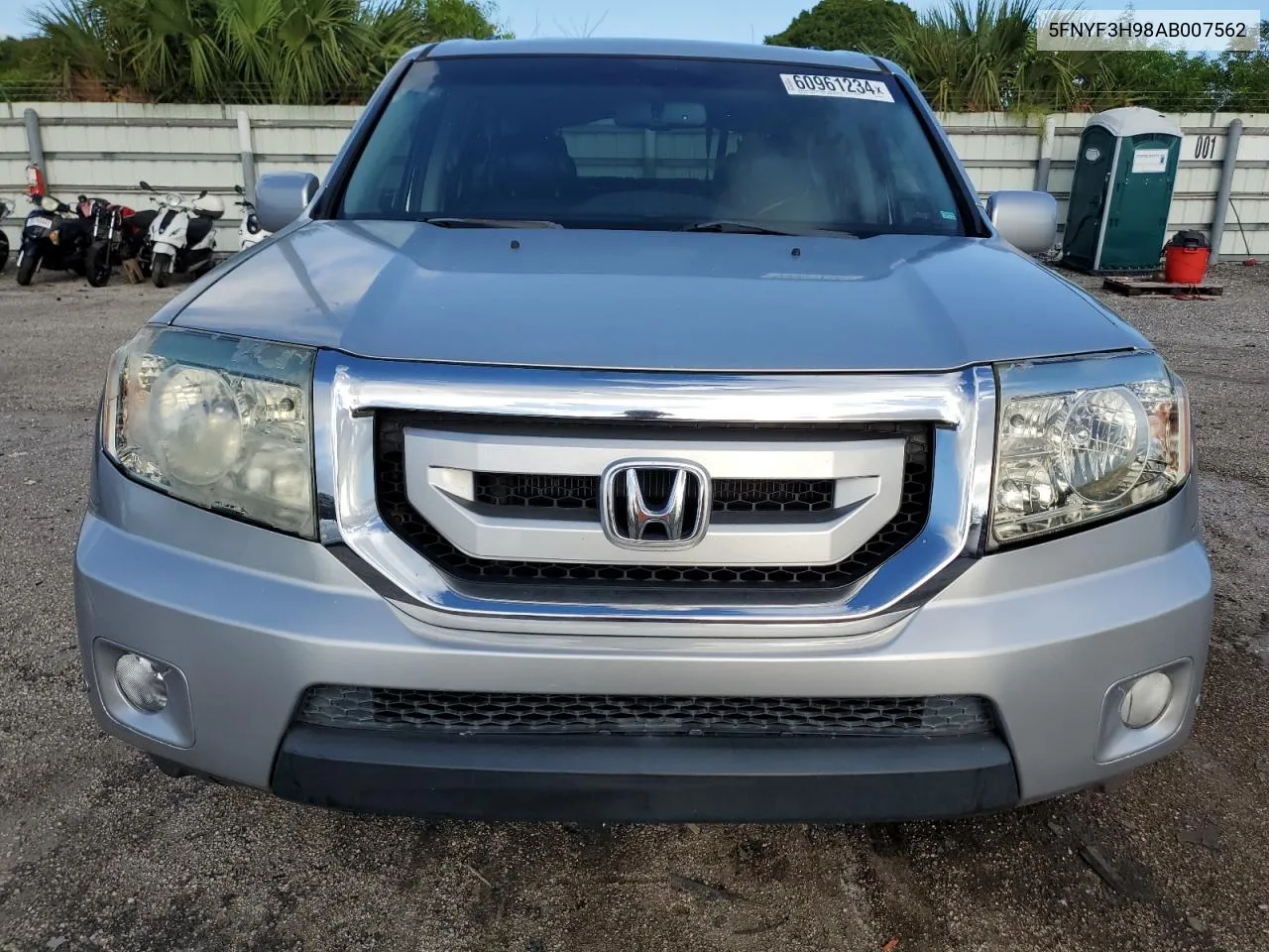 2010 Honda Pilot Touring VIN: 5FNYF3H98AB007562 Lot: 60961234