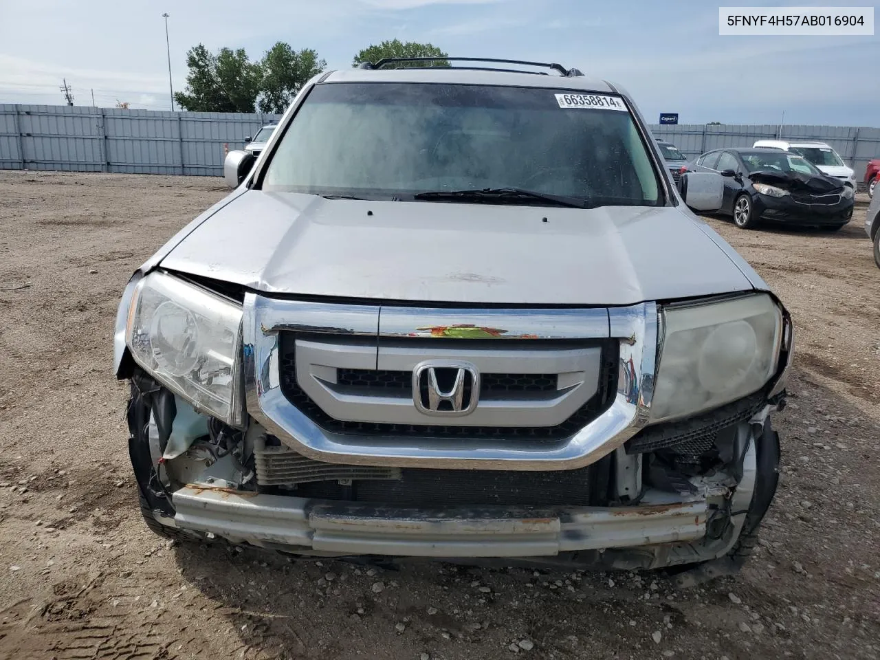 2010 Honda Pilot Exl VIN: 5FNYF4H57AB016904 Lot: 66358814