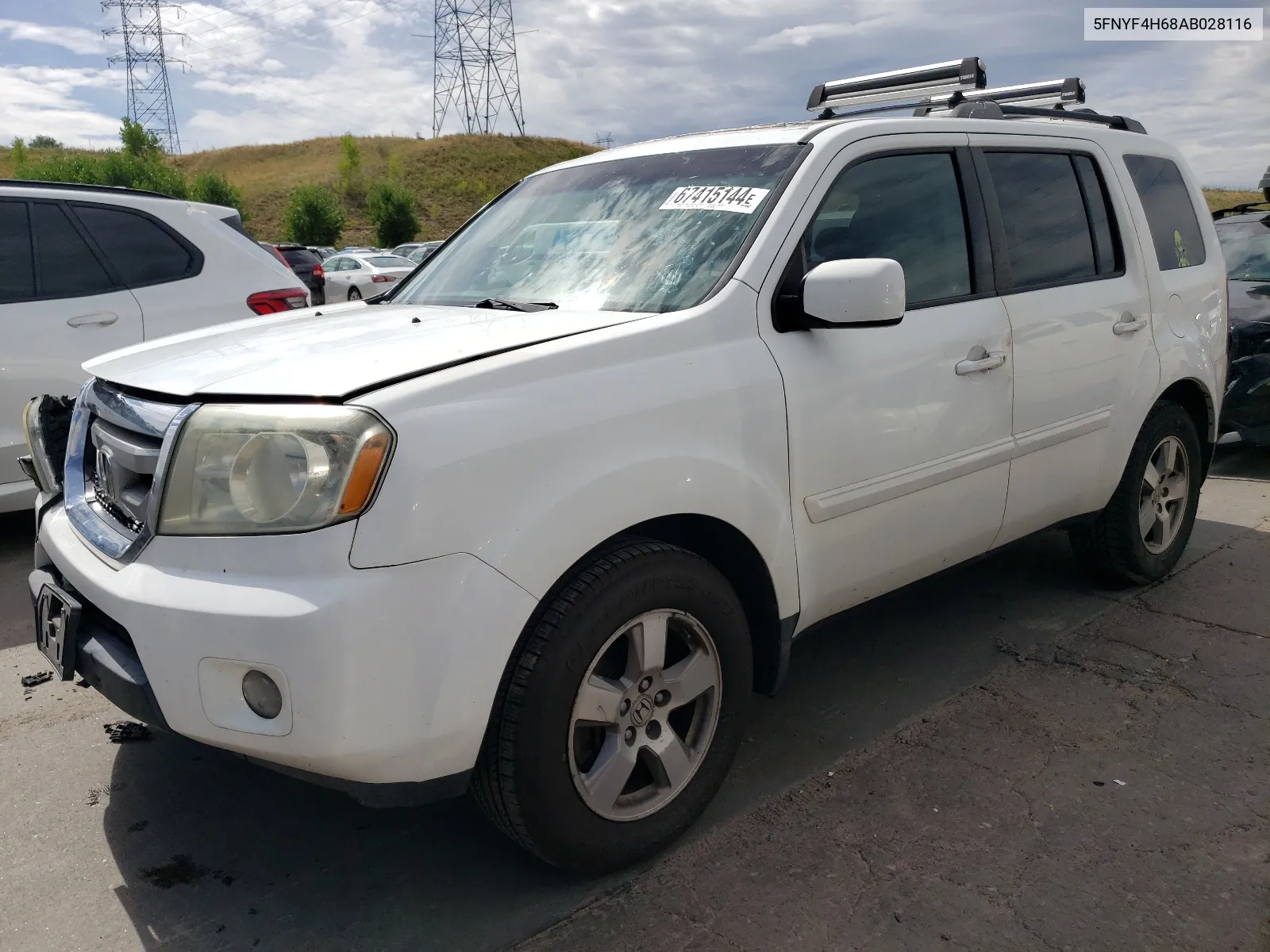 2010 Honda Pilot Exl VIN: 5FNYF4H68AB028116 Lot: 67415144