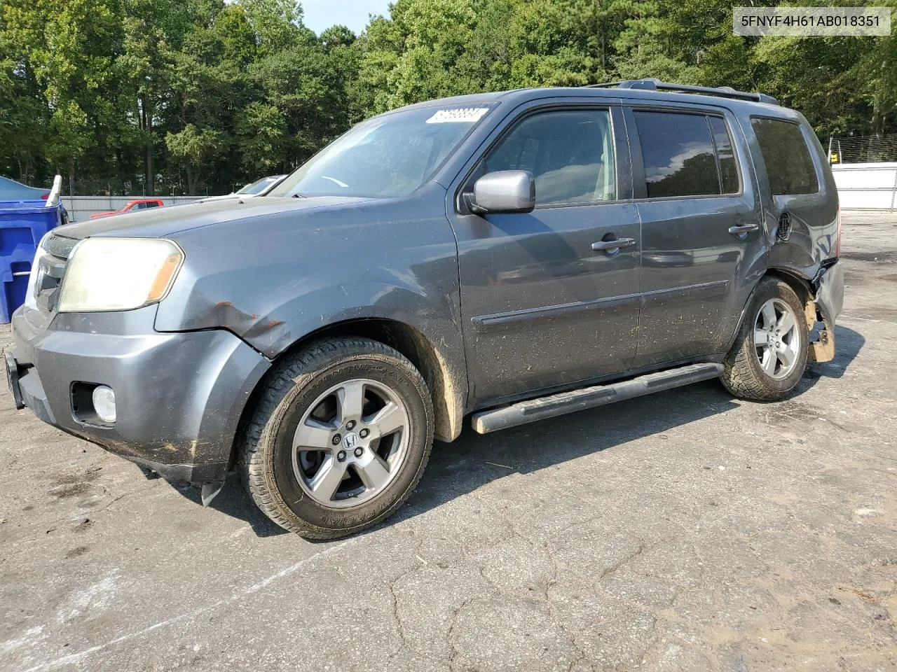 5FNYF4H61AB018351 2010 Honda Pilot Exl