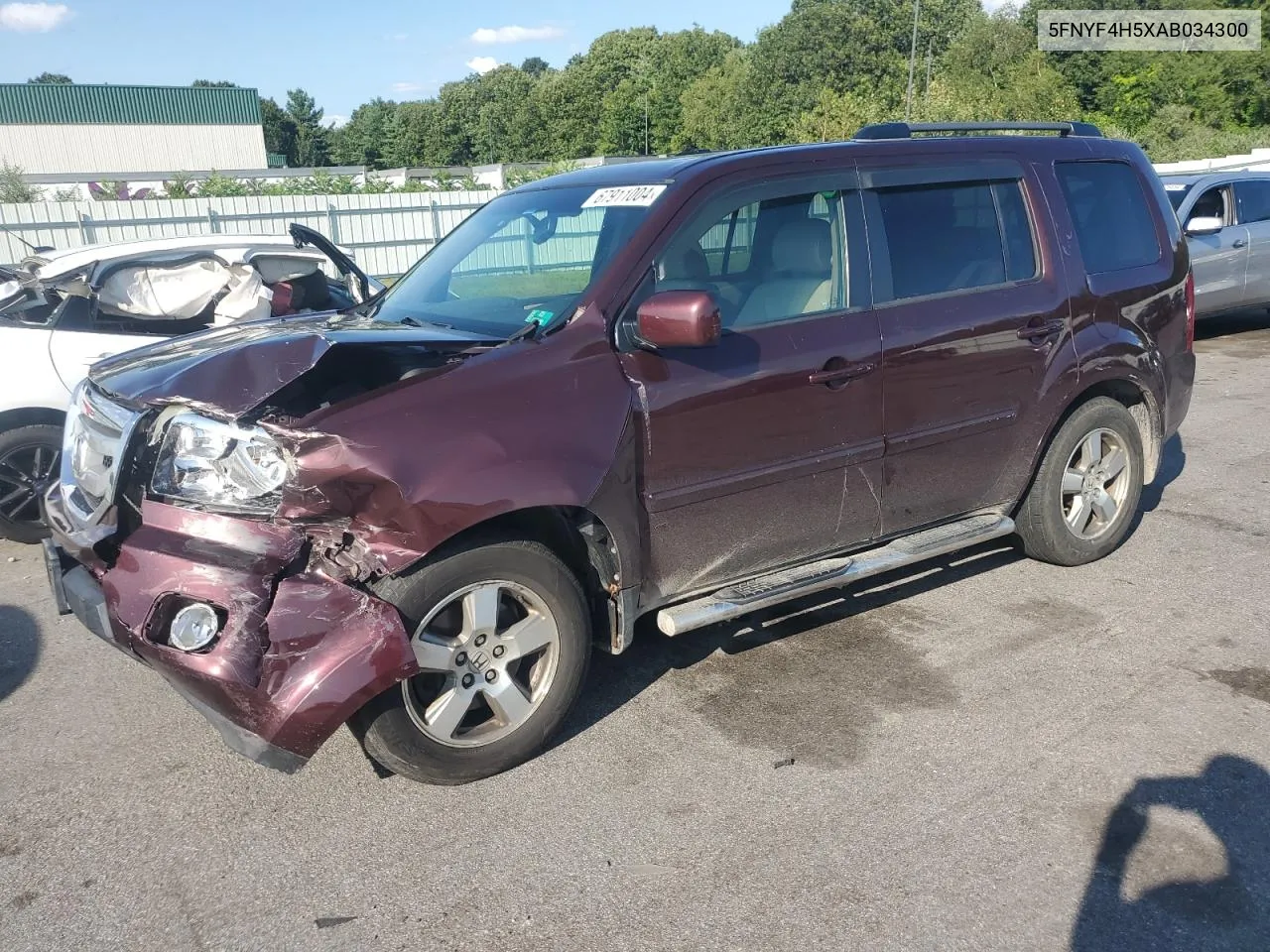 5FNYF4H5XAB034300 2010 Honda Pilot Exl