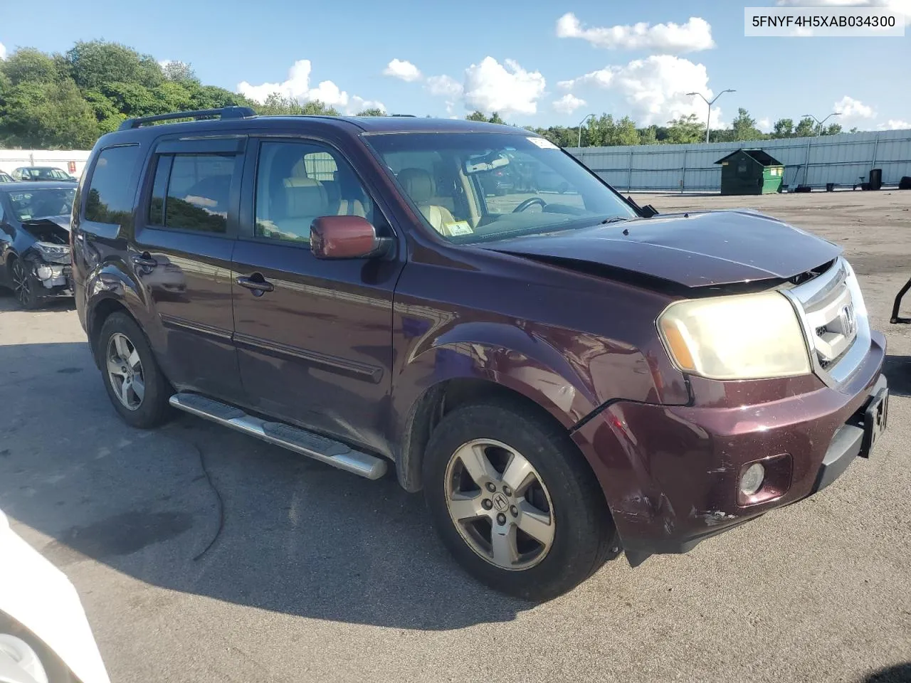 2010 Honda Pilot Exl VIN: 5FNYF4H5XAB034300 Lot: 67911004