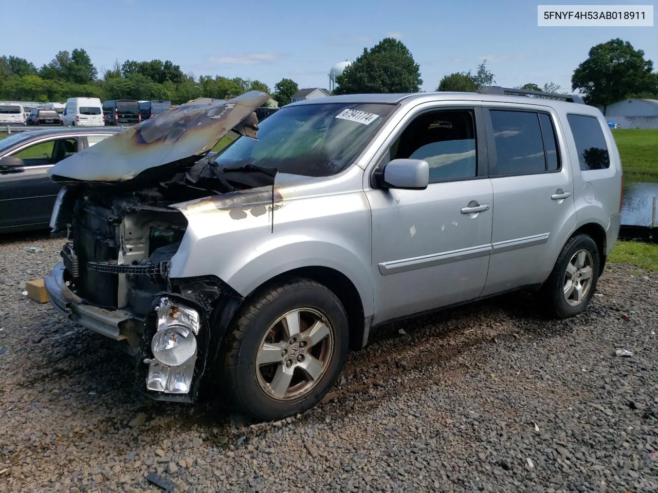 2010 Honda Pilot Exl VIN: 5FNYF4H53AB018911 Lot: 67941774