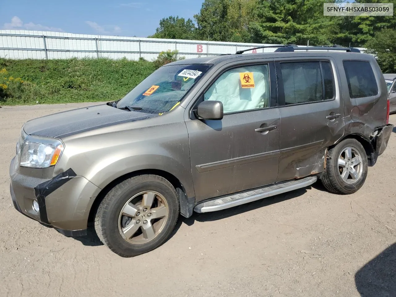 2010 Honda Pilot Exl VIN: 5FNYF4H5XAB503059 Lot: 68244594