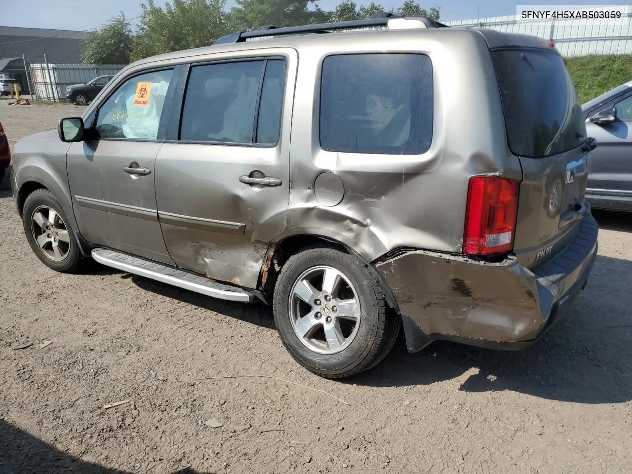 2010 Honda Pilot Exl VIN: 5FNYF4H5XAB503059 Lot: 68244594