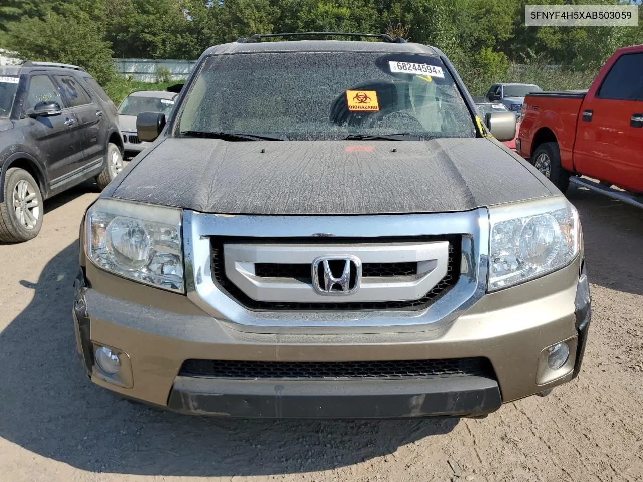 2010 Honda Pilot Exl VIN: 5FNYF4H5XAB503059 Lot: 68244594