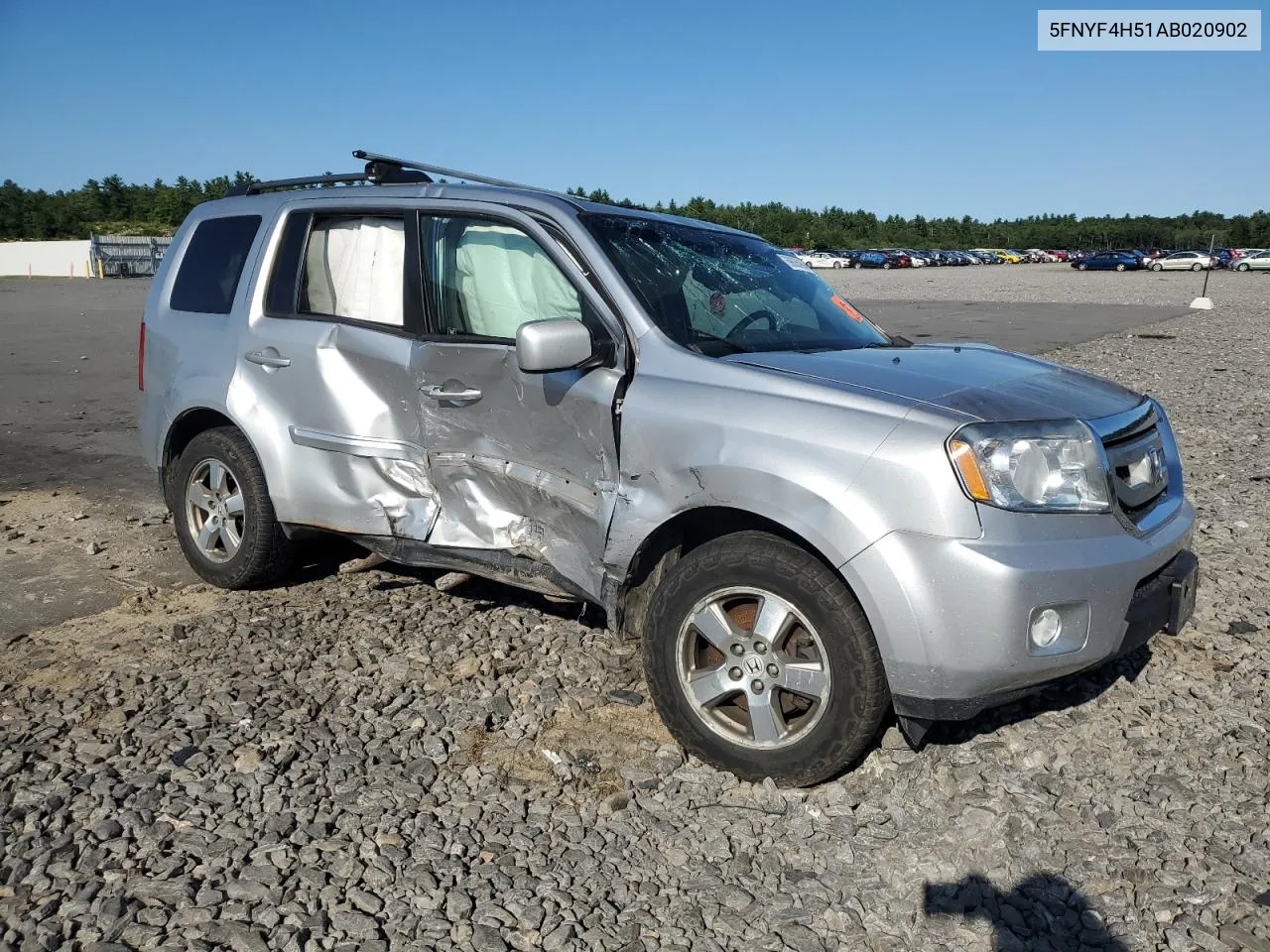 5FNYF4H51AB020902 2010 Honda Pilot Exl