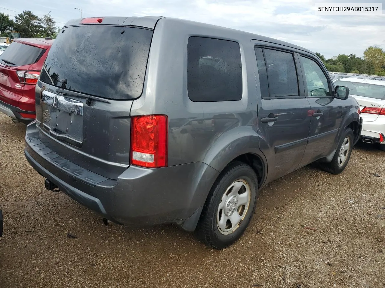 5FNYF3H29AB015317 2010 Honda Pilot Lx