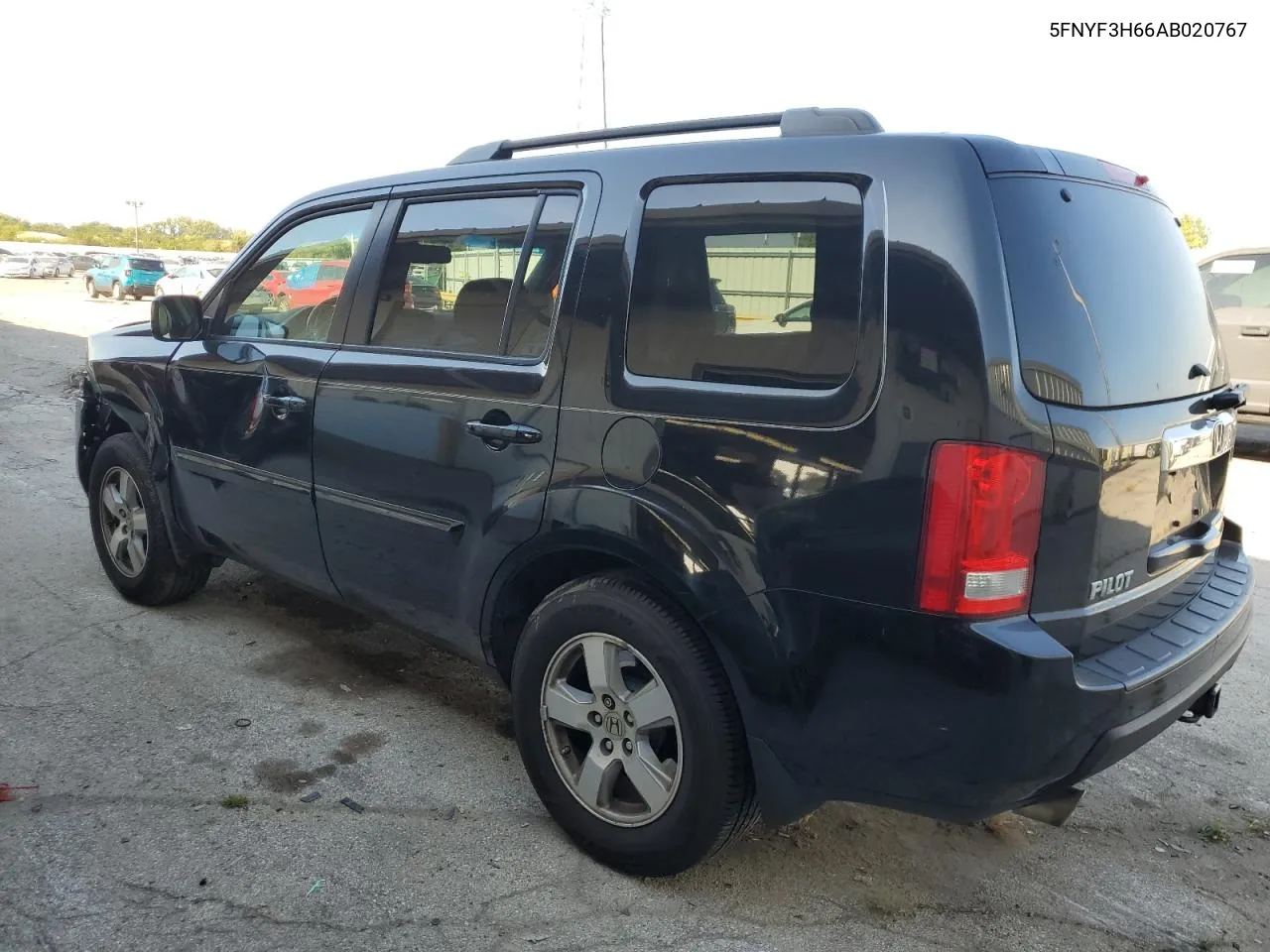 2010 Honda Pilot Exl VIN: 5FNYF3H66AB020767 Lot: 70834254