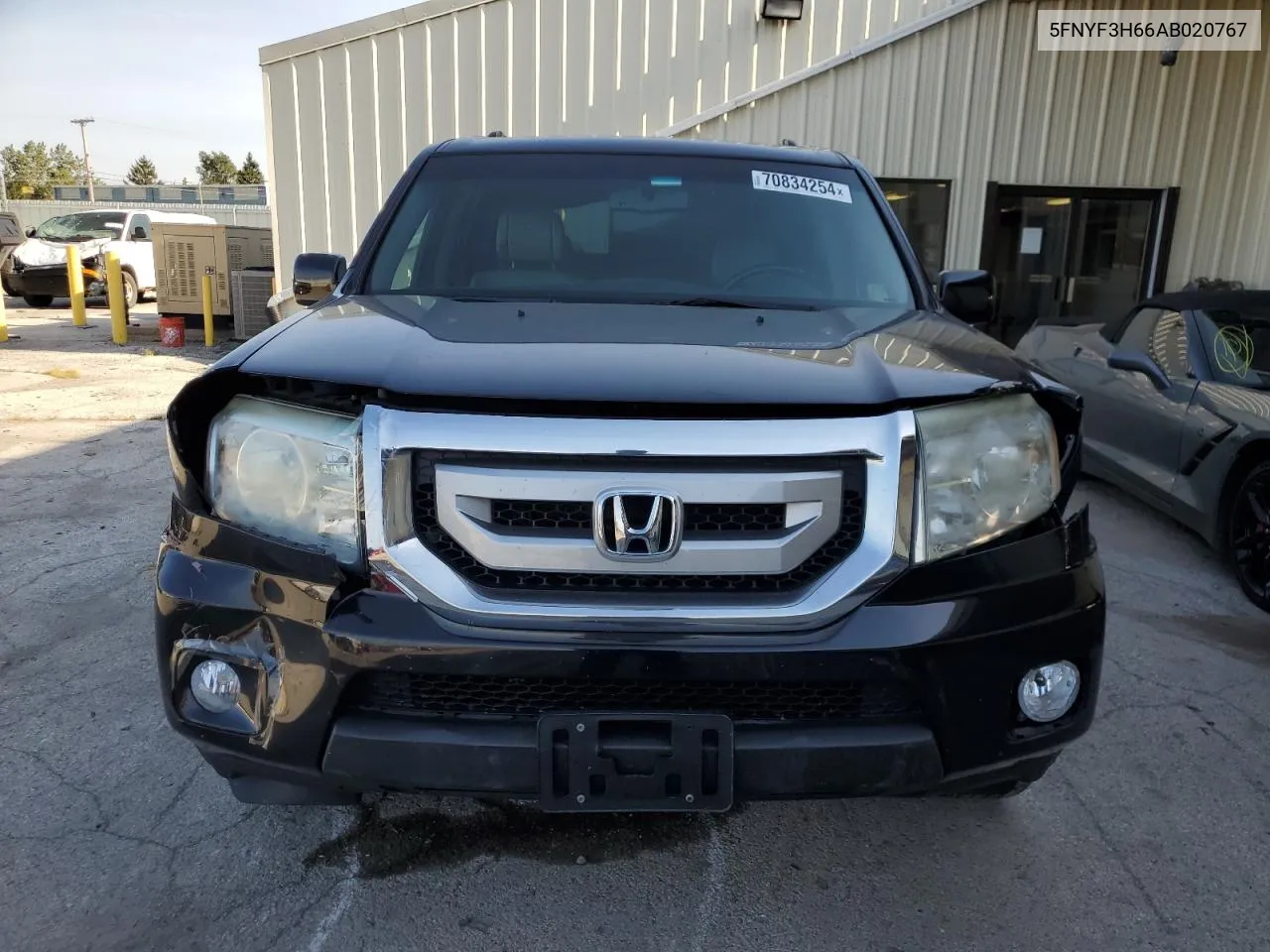 2010 Honda Pilot Exl VIN: 5FNYF3H66AB020767 Lot: 70834254