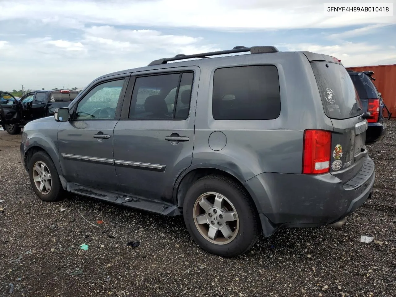 2010 Honda Pilot Touring VIN: 5FNYF4H89AB010418 Lot: 70922634