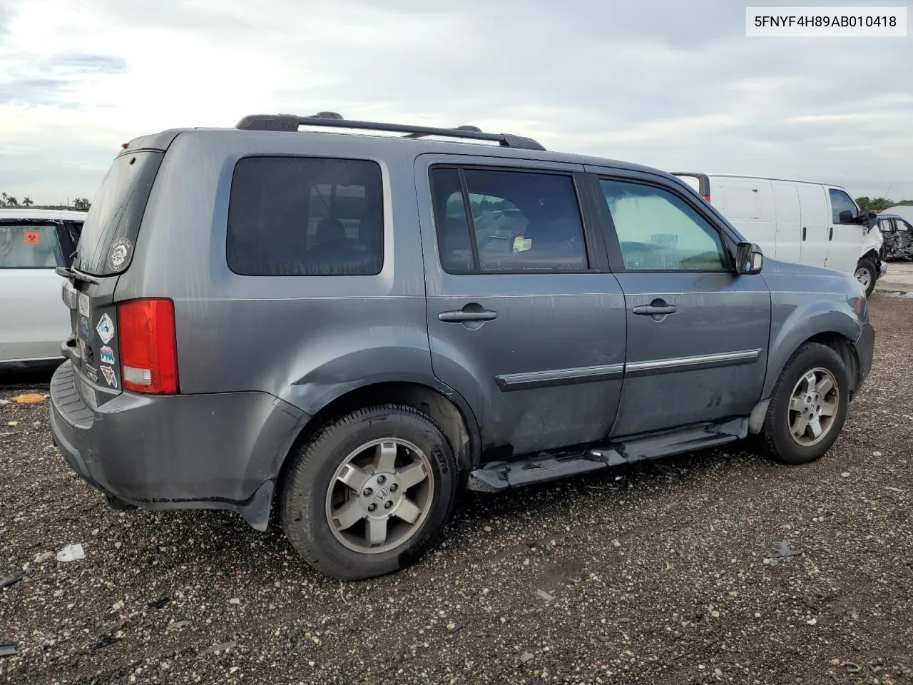 2010 Honda Pilot Touring VIN: 5FNYF4H89AB010418 Lot: 70922634