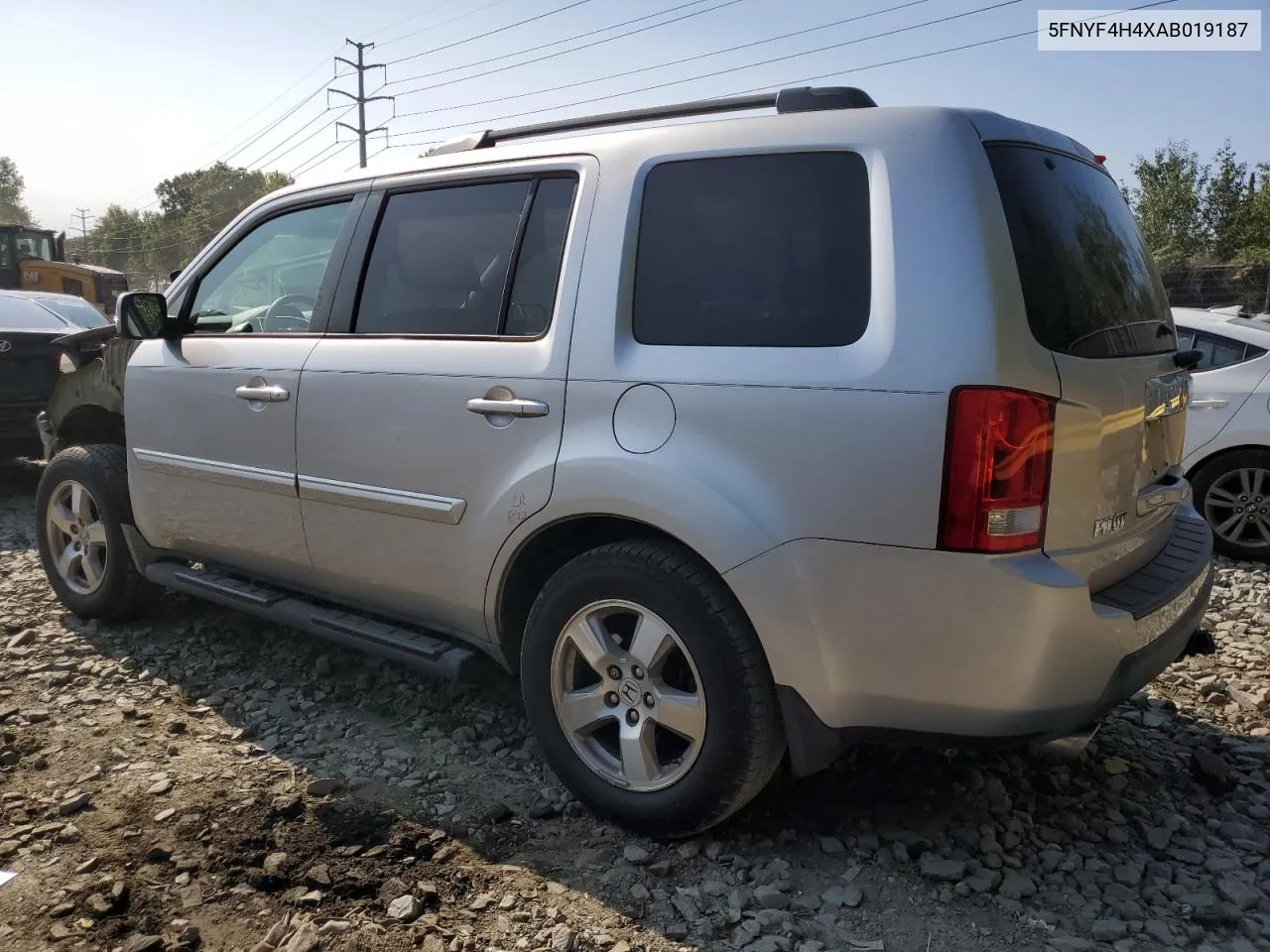 5FNYF4H4XAB019187 2010 Honda Pilot Ex