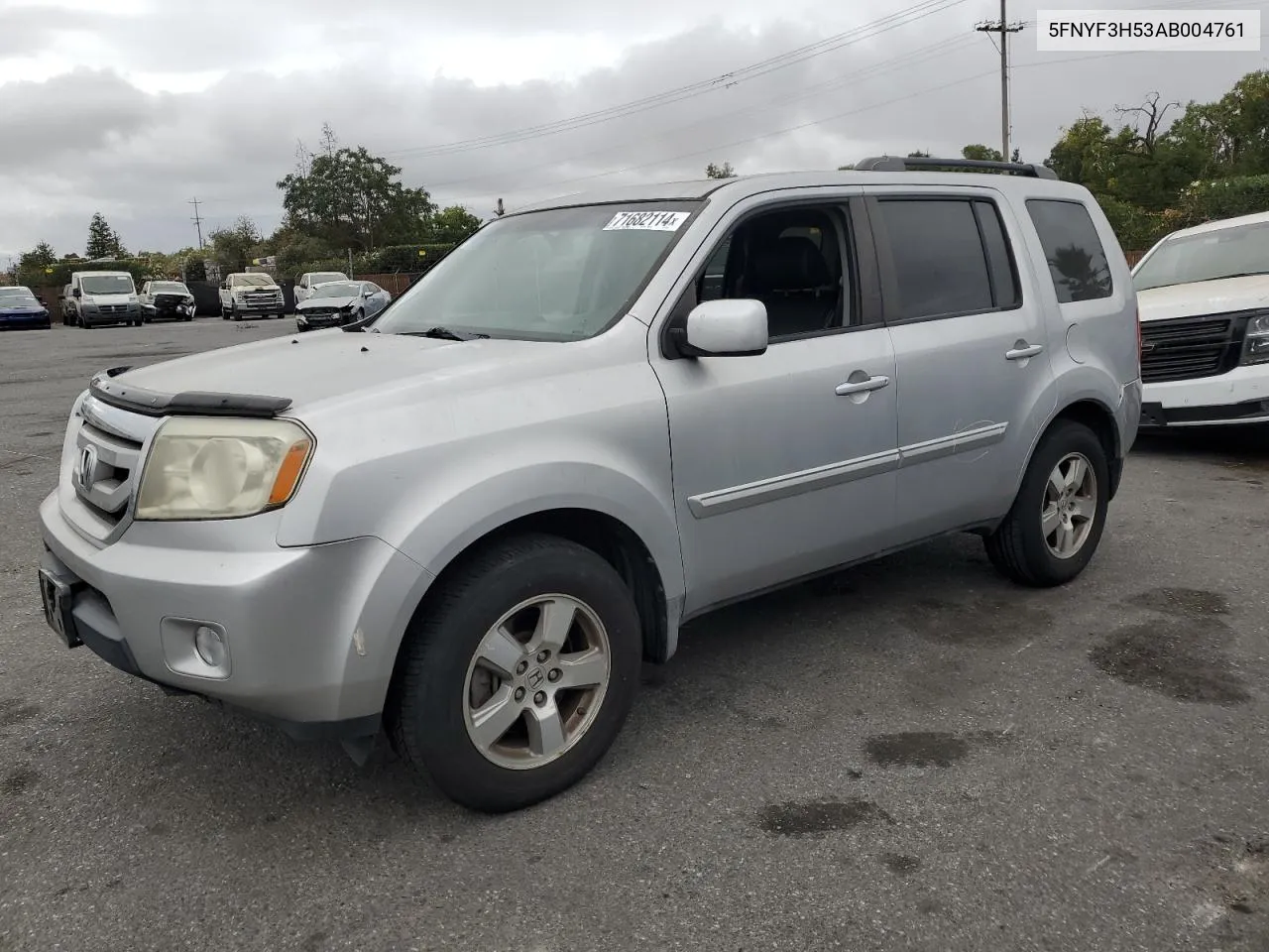 2010 Honda Pilot Exl VIN: 5FNYF3H53AB004761 Lot: 71682114