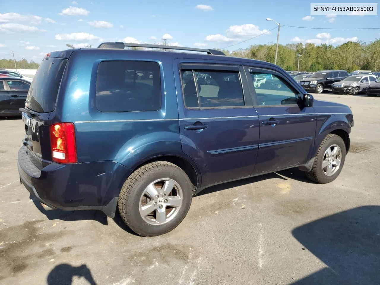 2010 Honda Pilot Exl VIN: 5FNYF4H53AB025003 Lot: 71937074