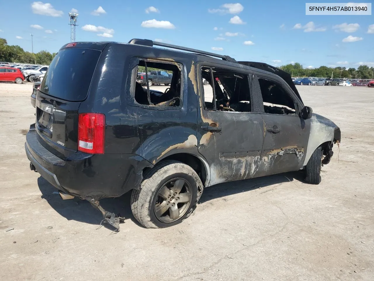 2010 Honda Pilot Exl VIN: 5FNYF4H57AB013940 Lot: 71956304